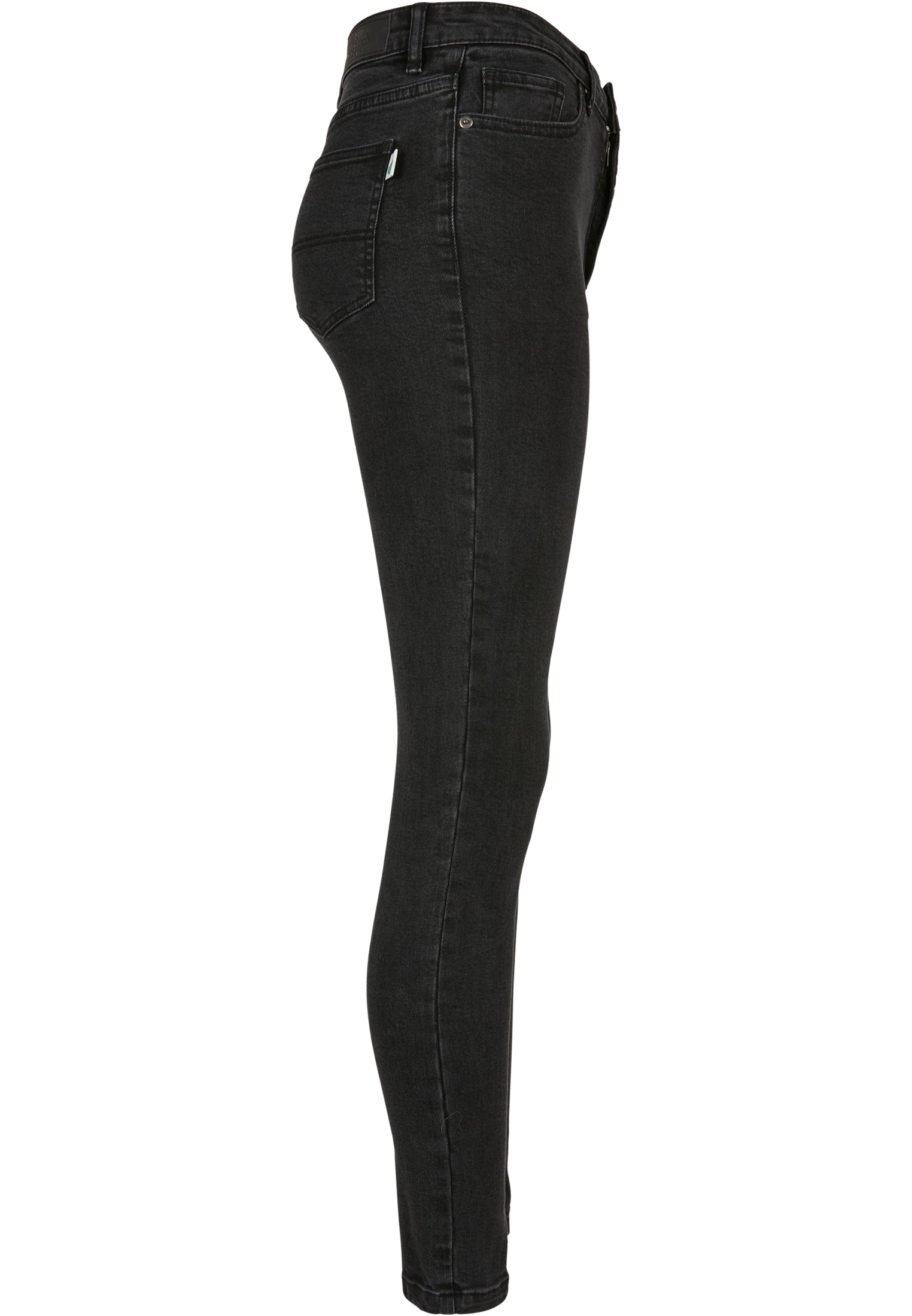 Ladies Organic High Waist Skinny Jeans | black washed