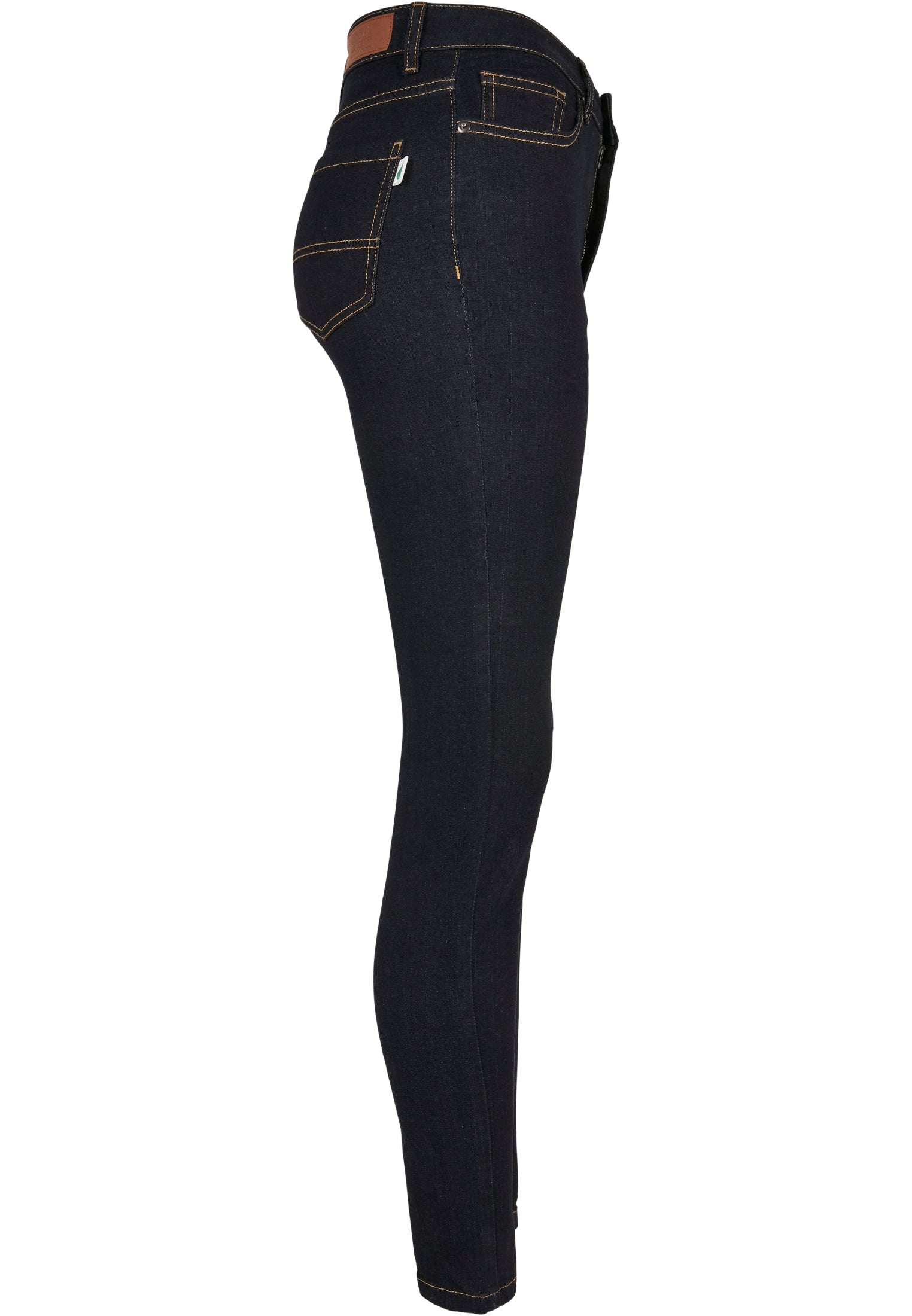 Ladies Organic High Waist Skinny Jeans | darkblue raw