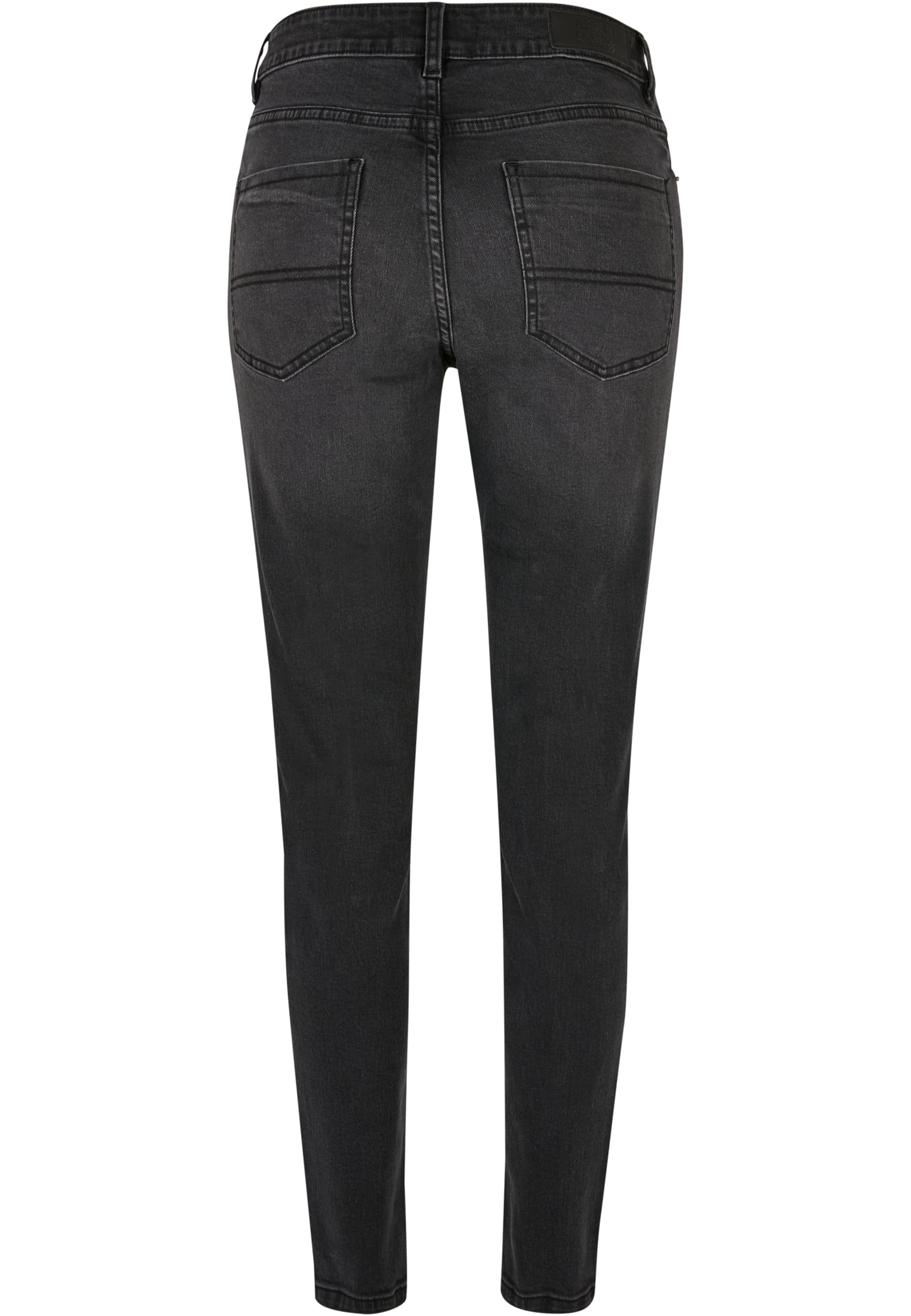 Ladies Mid Waist Skinny Jeans | black washed