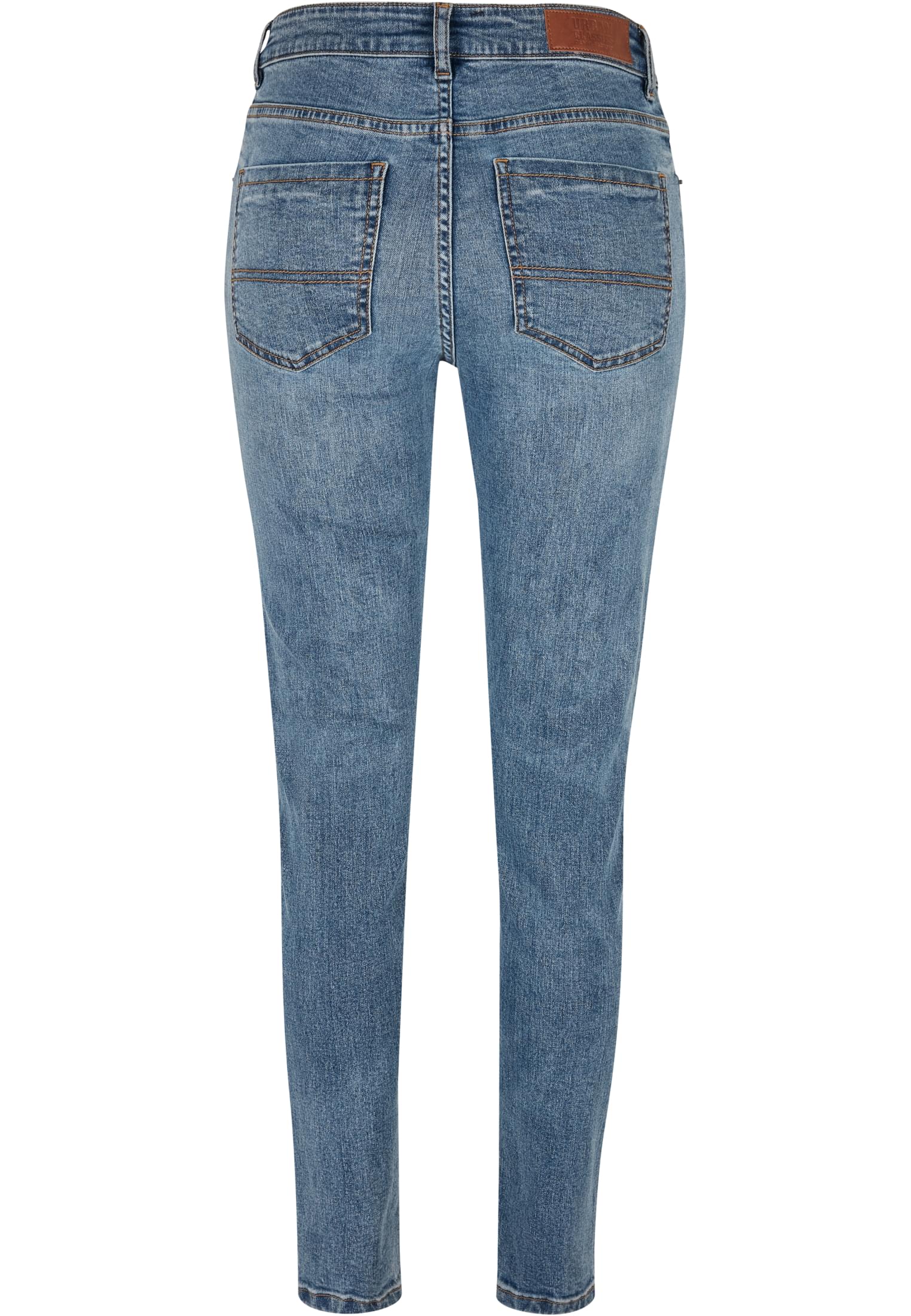 Ladies Mid Waist Skinny Jeans | midstone washed