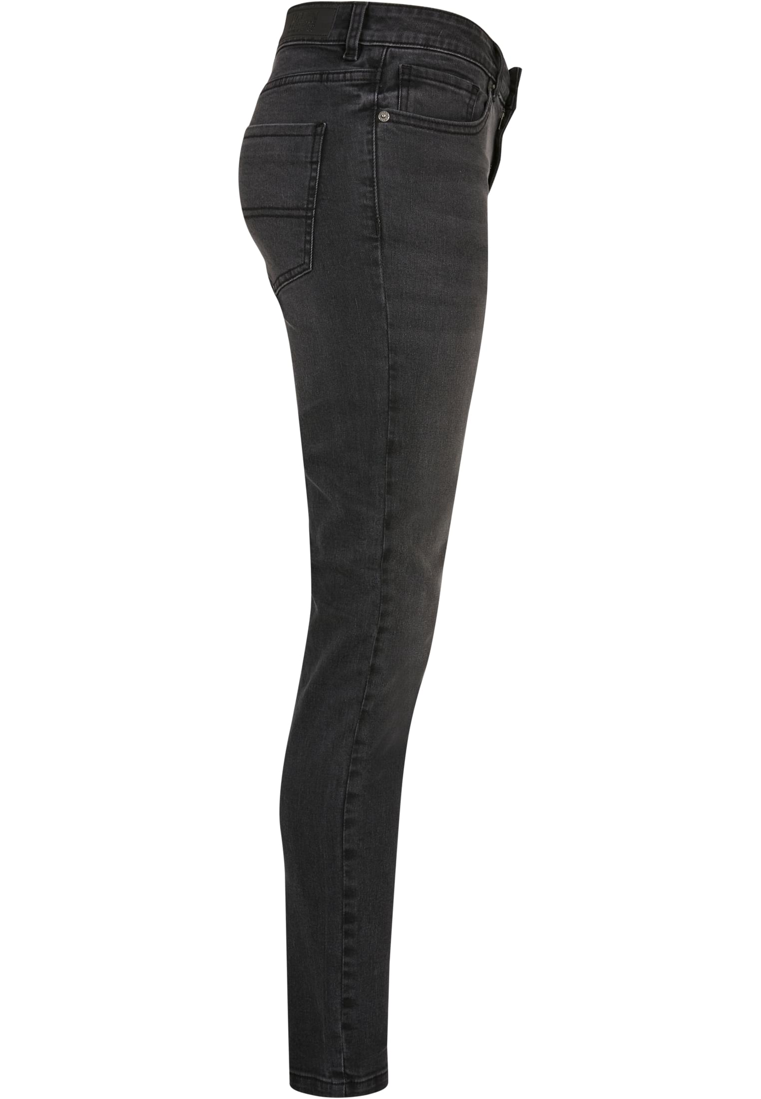 Ladies Mid Waist Skinny Jeans | black washed