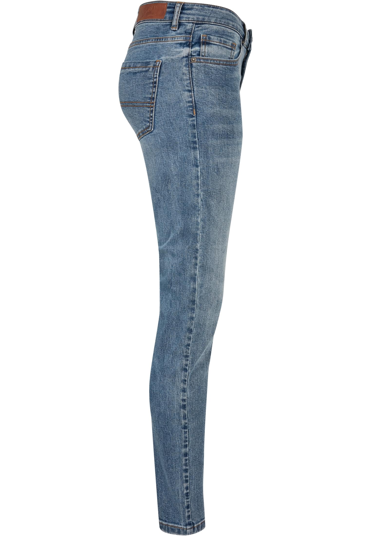 Ladies Mid Waist Skinny Jeans | midstone washed