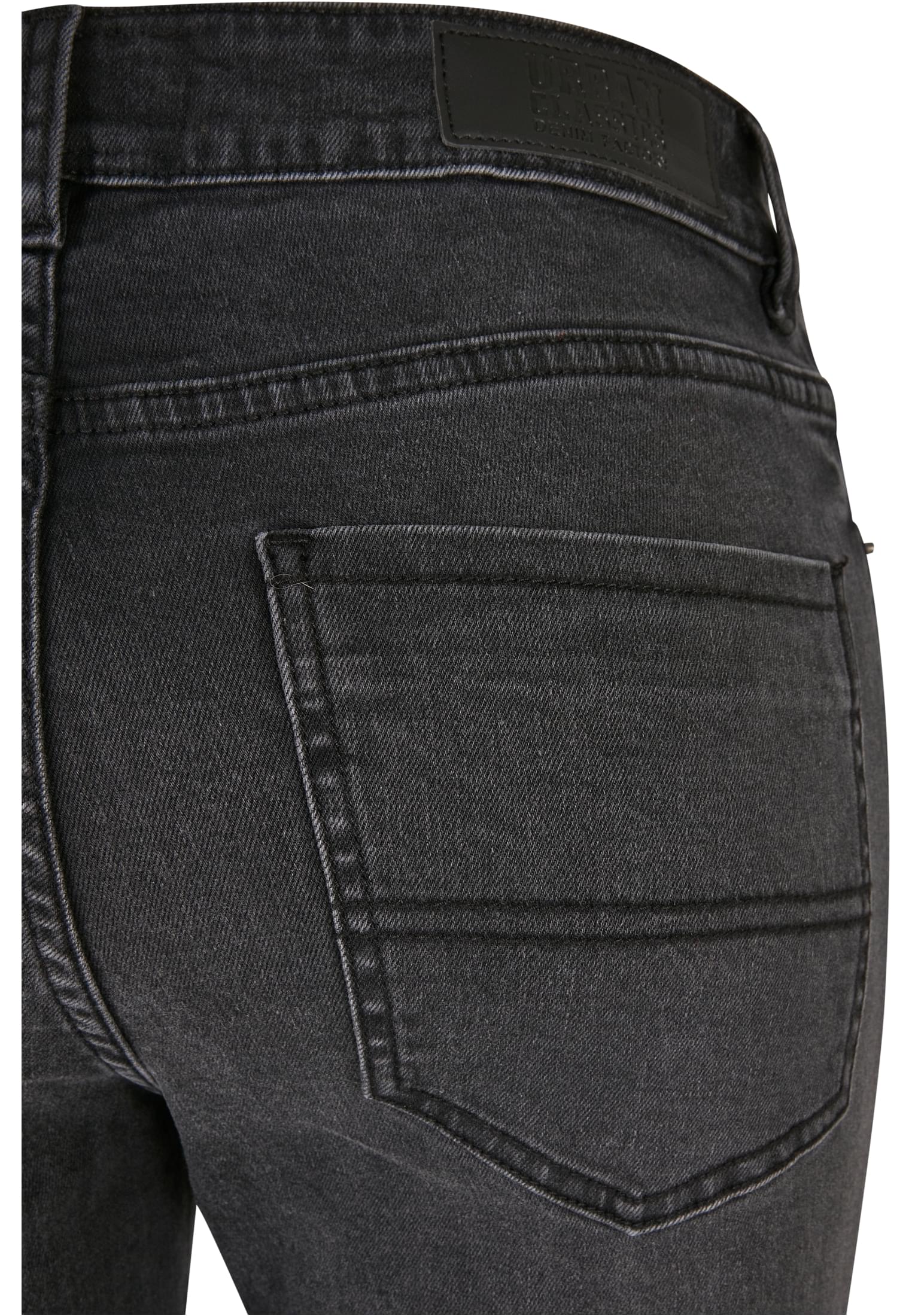 Ladies Mid Waist Skinny Jeans | black washed