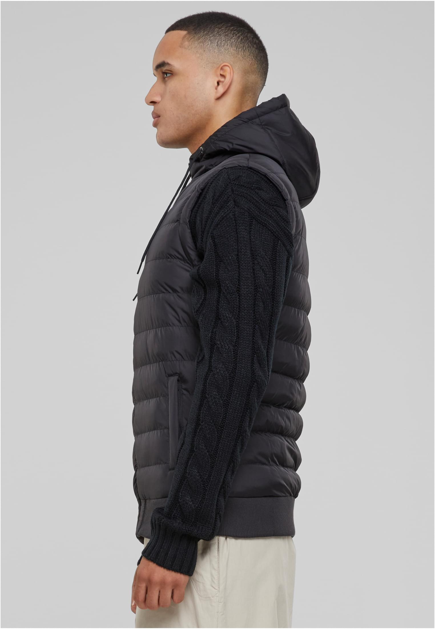 Small Bubble Hooded Vest | blk/blk