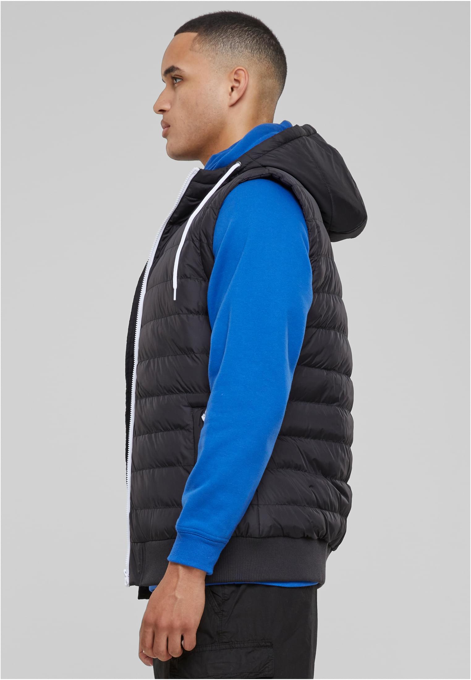 Small Bubble Hooded Vest | blk/wht