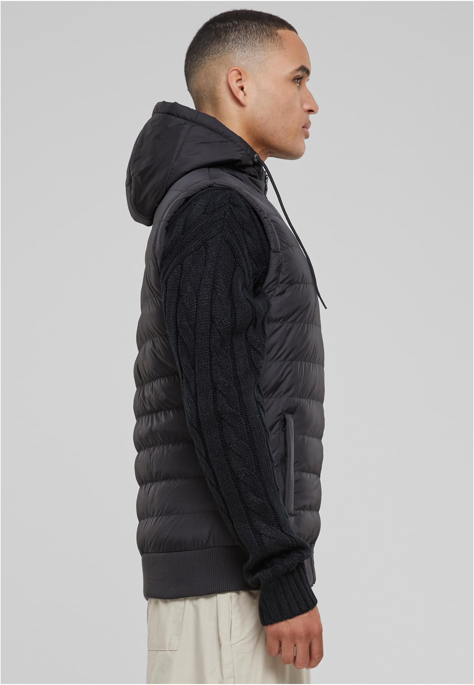 Small Bubble Hooded Vest | blk/blk