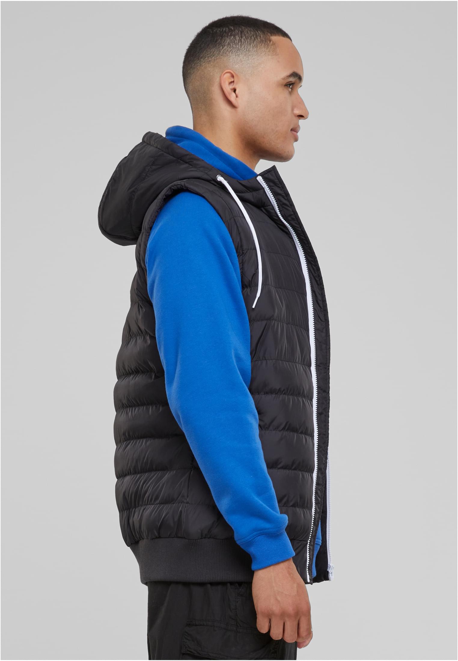 Small Bubble Hooded Vest | blk/wht