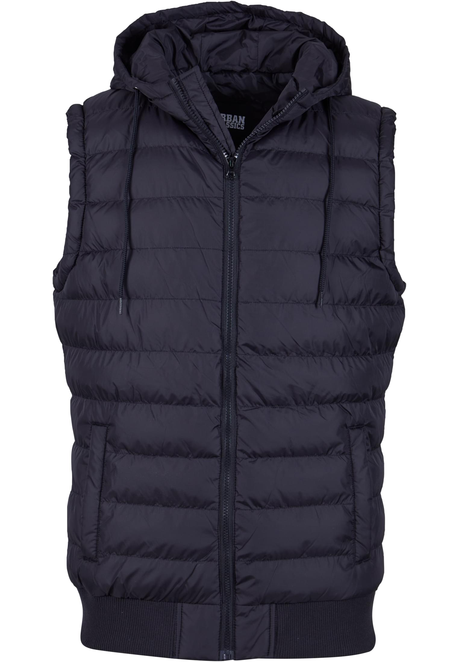 Small Bubble Hooded Vest | blk/blk