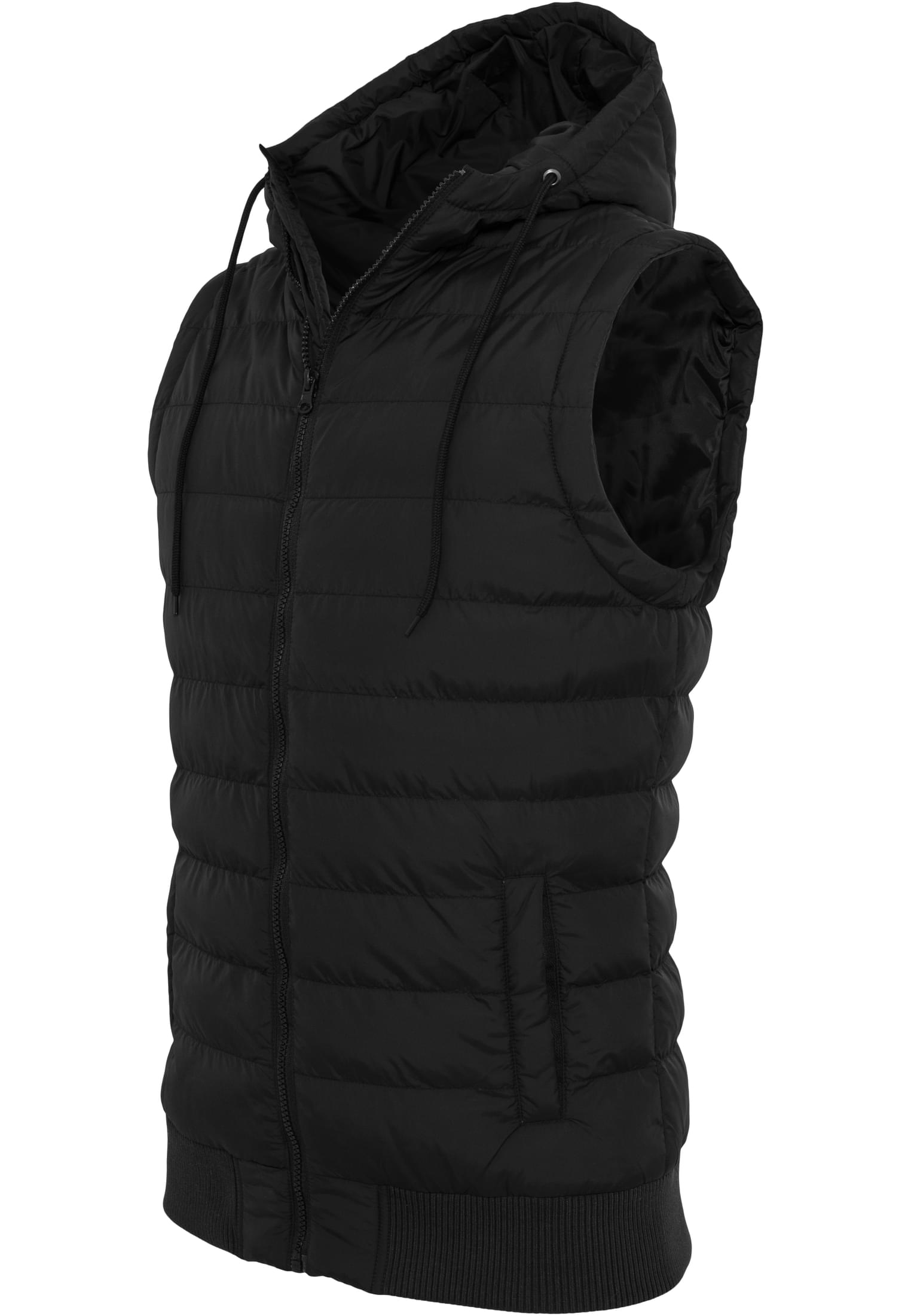 Small Bubble Hooded Vest | blk/blk