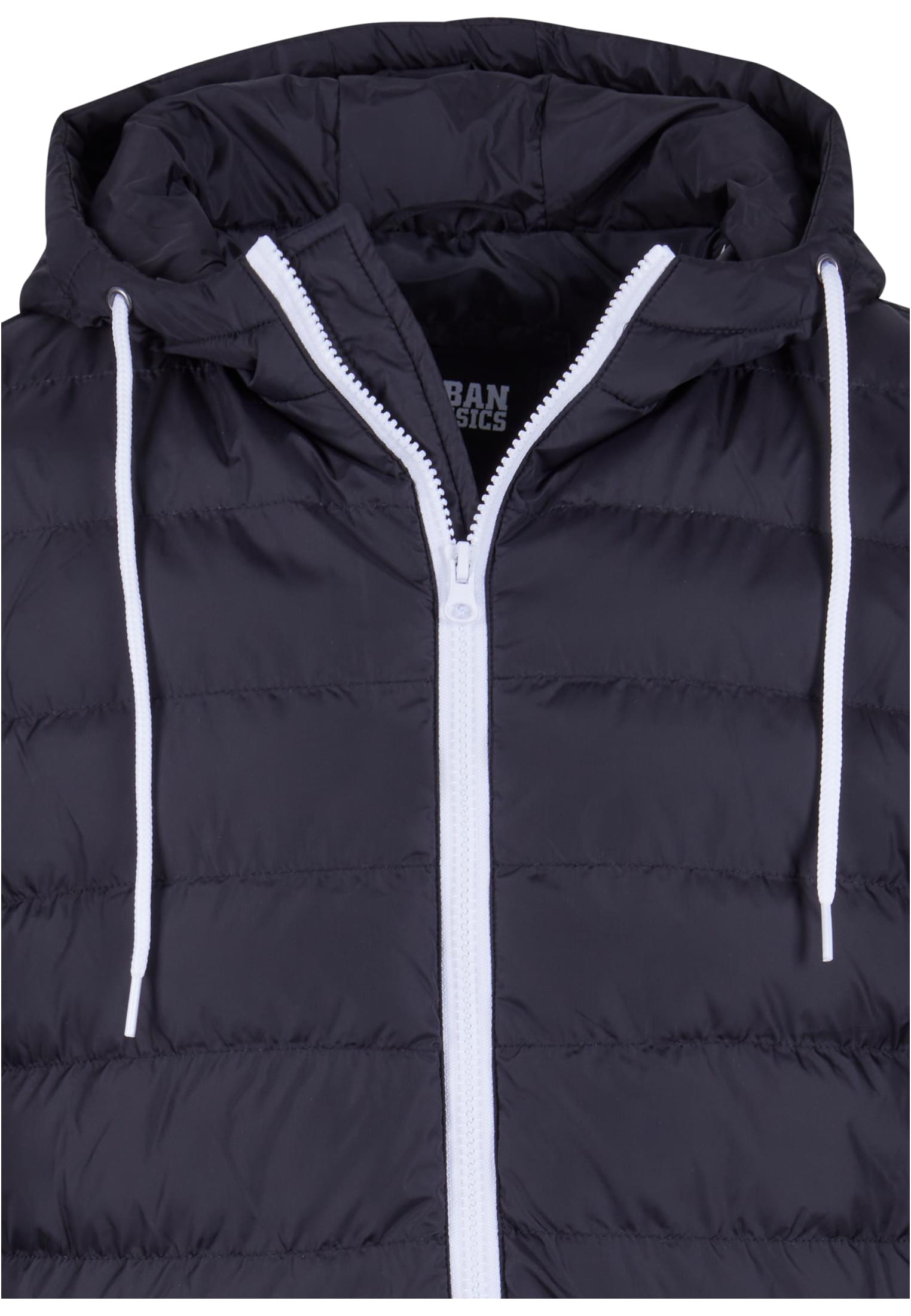 Small Bubble Hooded Vest | blk/wht