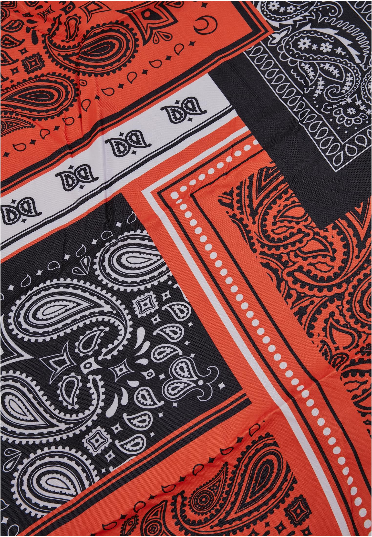 Bandana Patchwork Print Blanket | black/orange