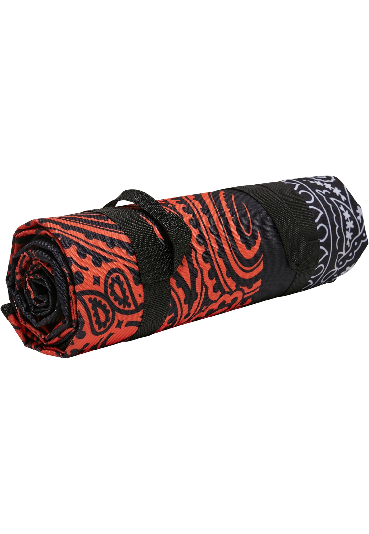 Bandana Patchwork Print Blanket | black/orange