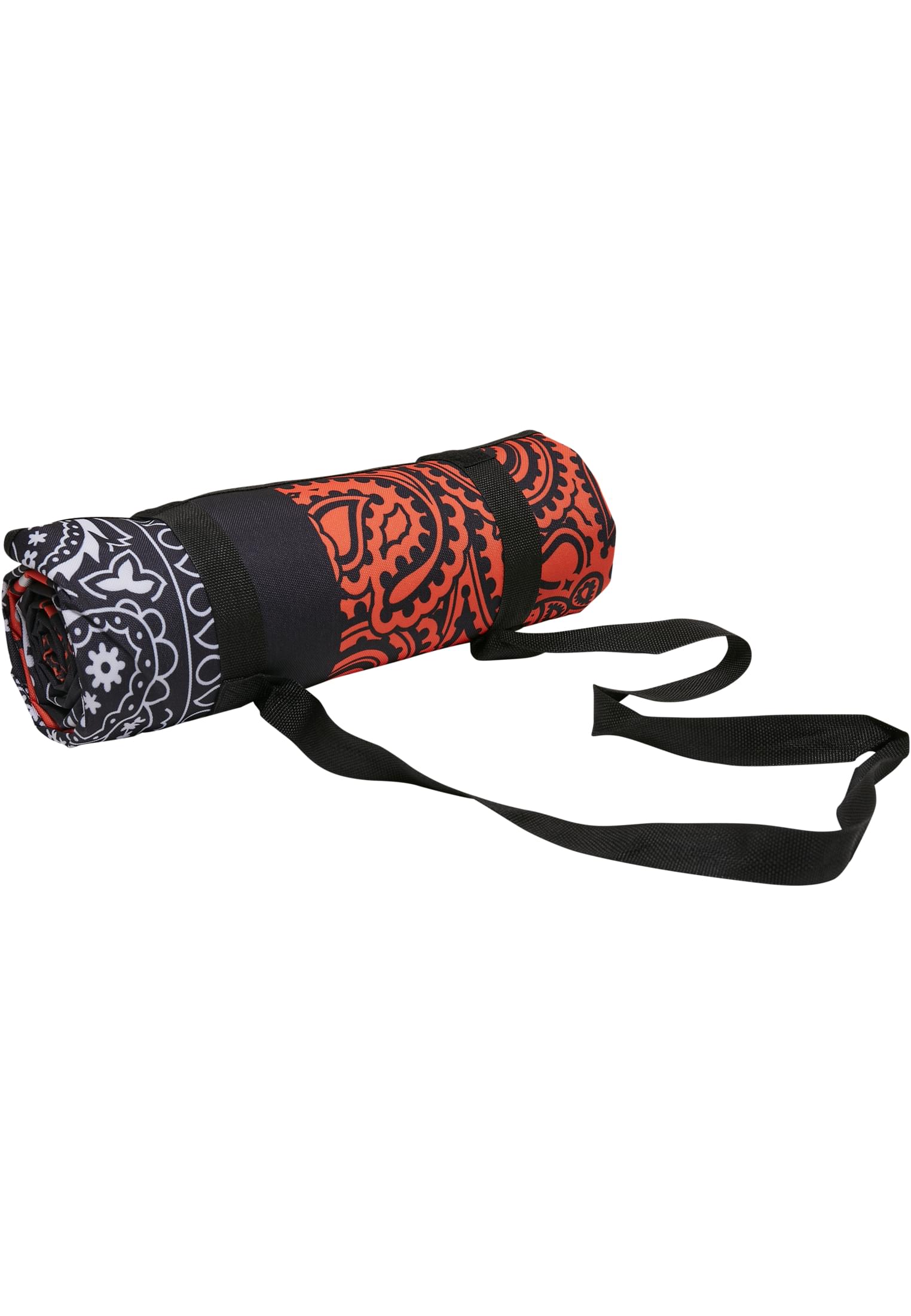 Bandana Patchwork Print Blanket | black/orange