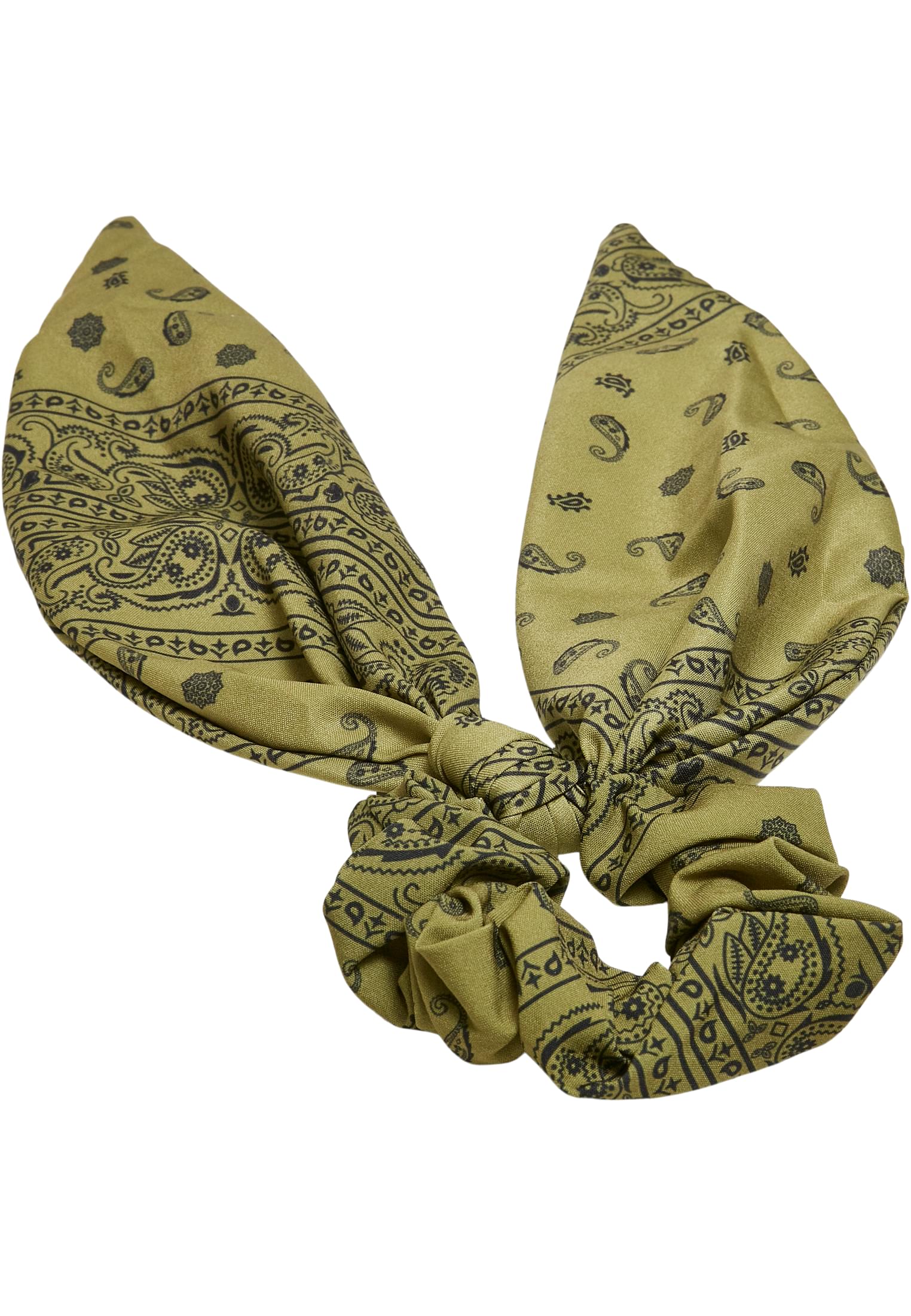 Bandana Print Scrunchies With XXL Bow 2-Pack | khaki/lightlilac