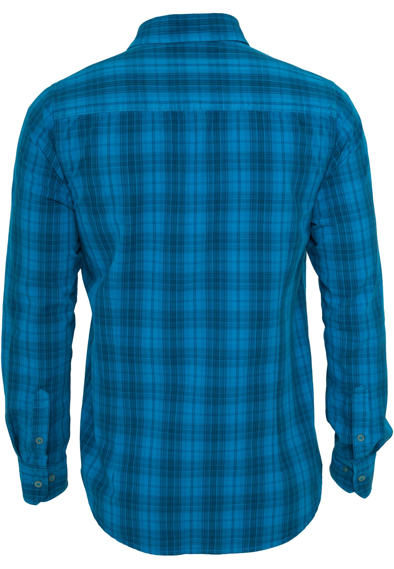 Checked Garment Dye Shirt | blk/tur