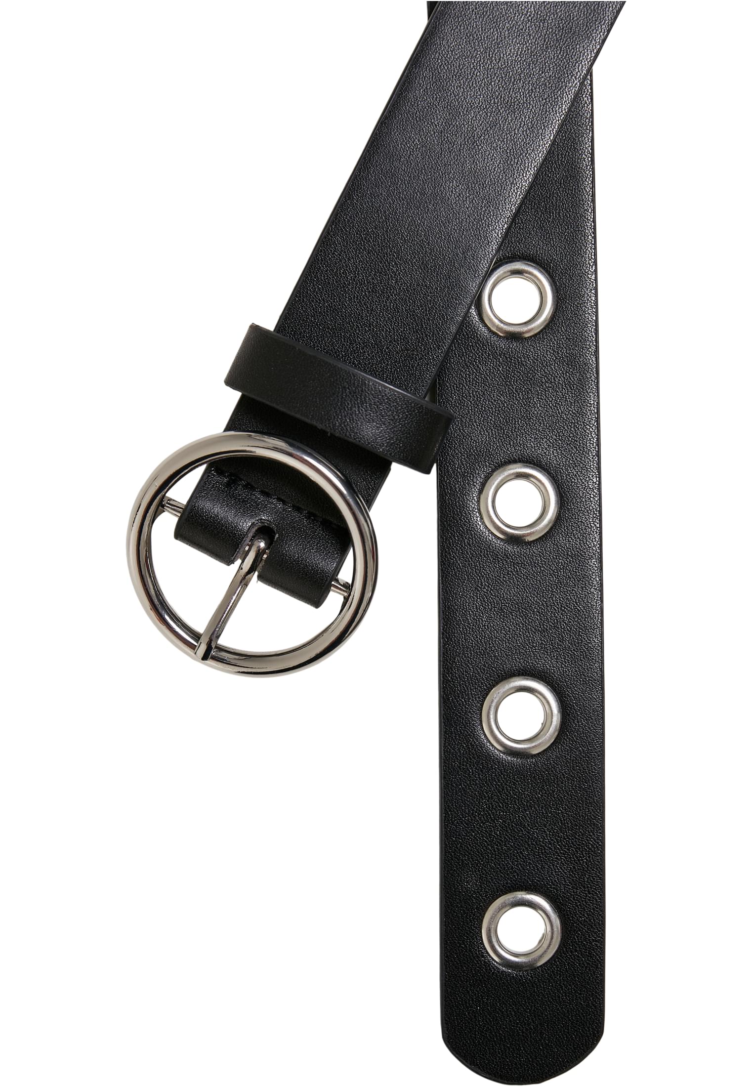 Synthetic Leather Eyelet Belt 2-Pack | black/white