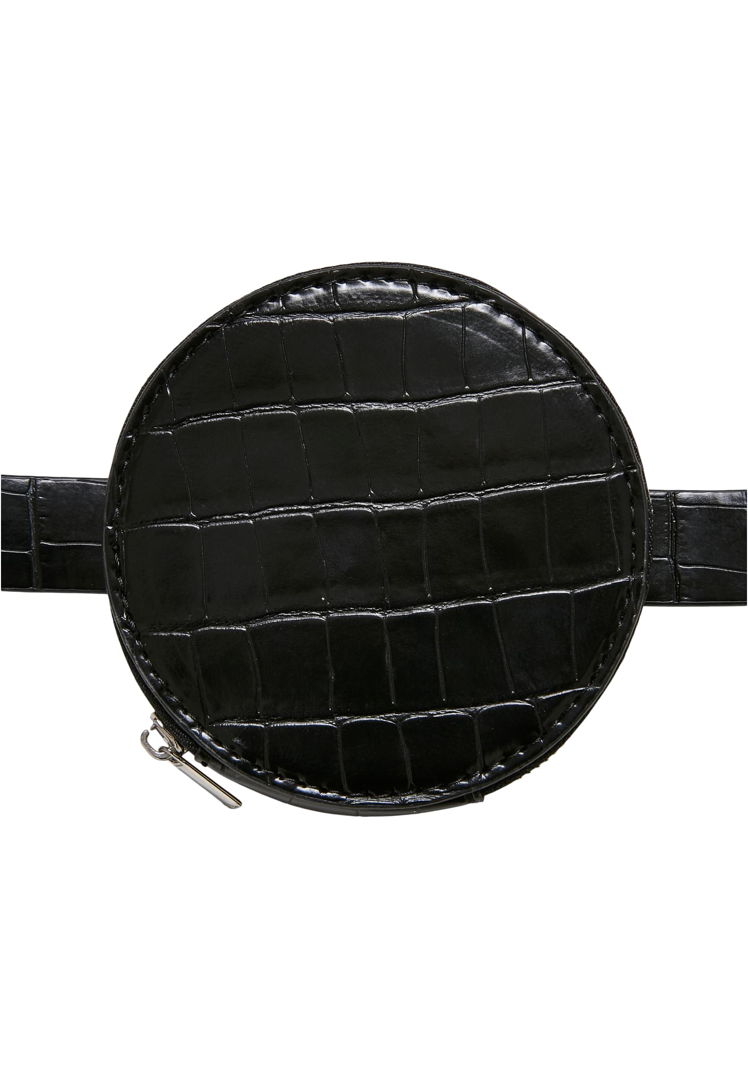 Croco Synthetic Leather Double Beltbag | black