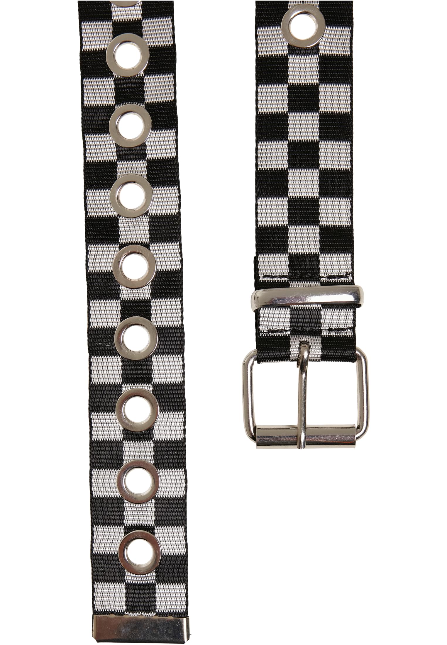 Checker Belt With Eyelets | black/white