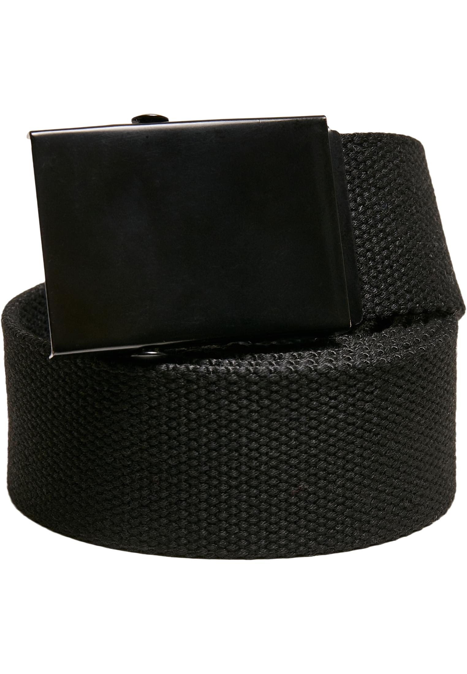 Check And Solid Canvas Belt 2-Pack | black/offwhite