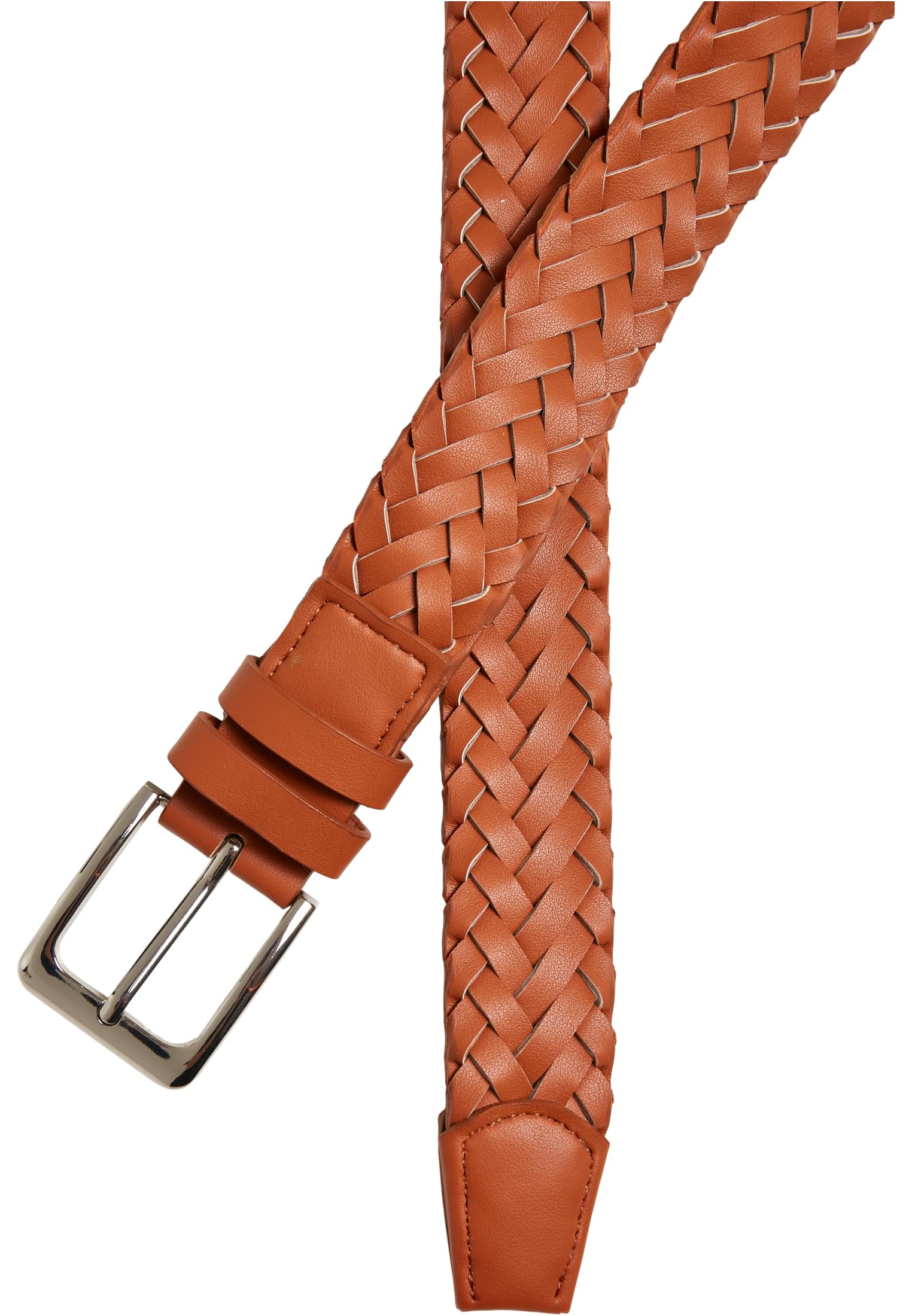 Braided Synthetic Leather Belt | lightbrown