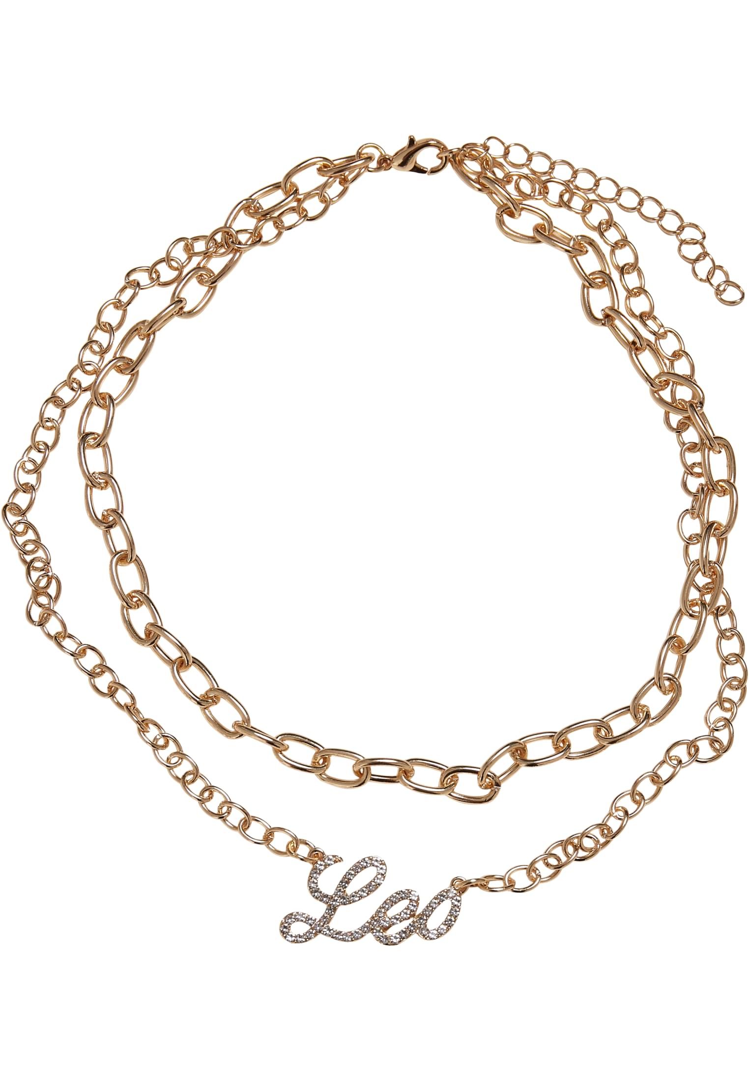 Diamond Zodiac Golden Necklace | leo