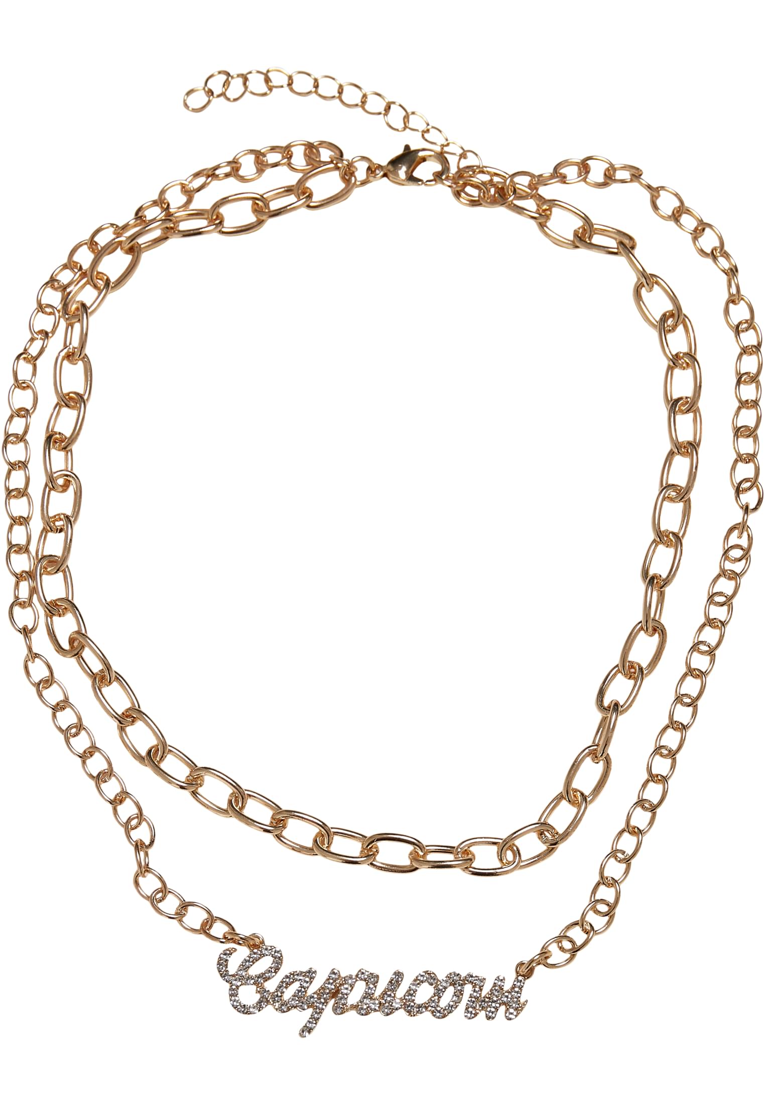 Diamond Zodiac Golden Necklace | capricorn