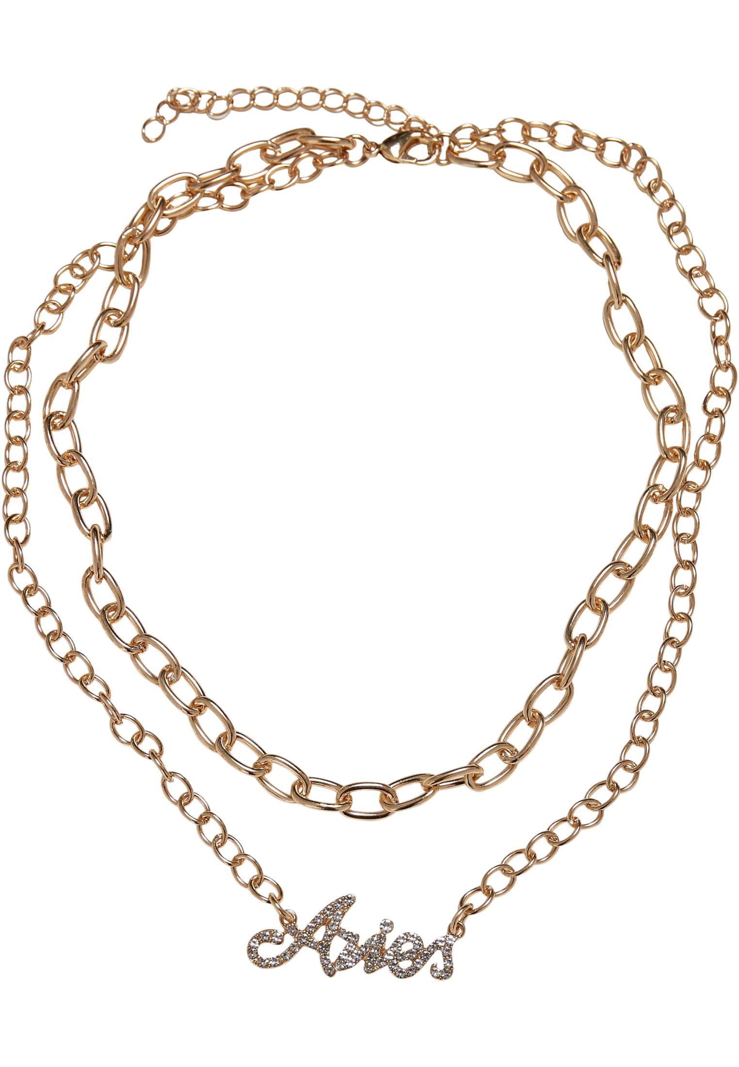 Diamond Zodiac Golden Necklace | aries