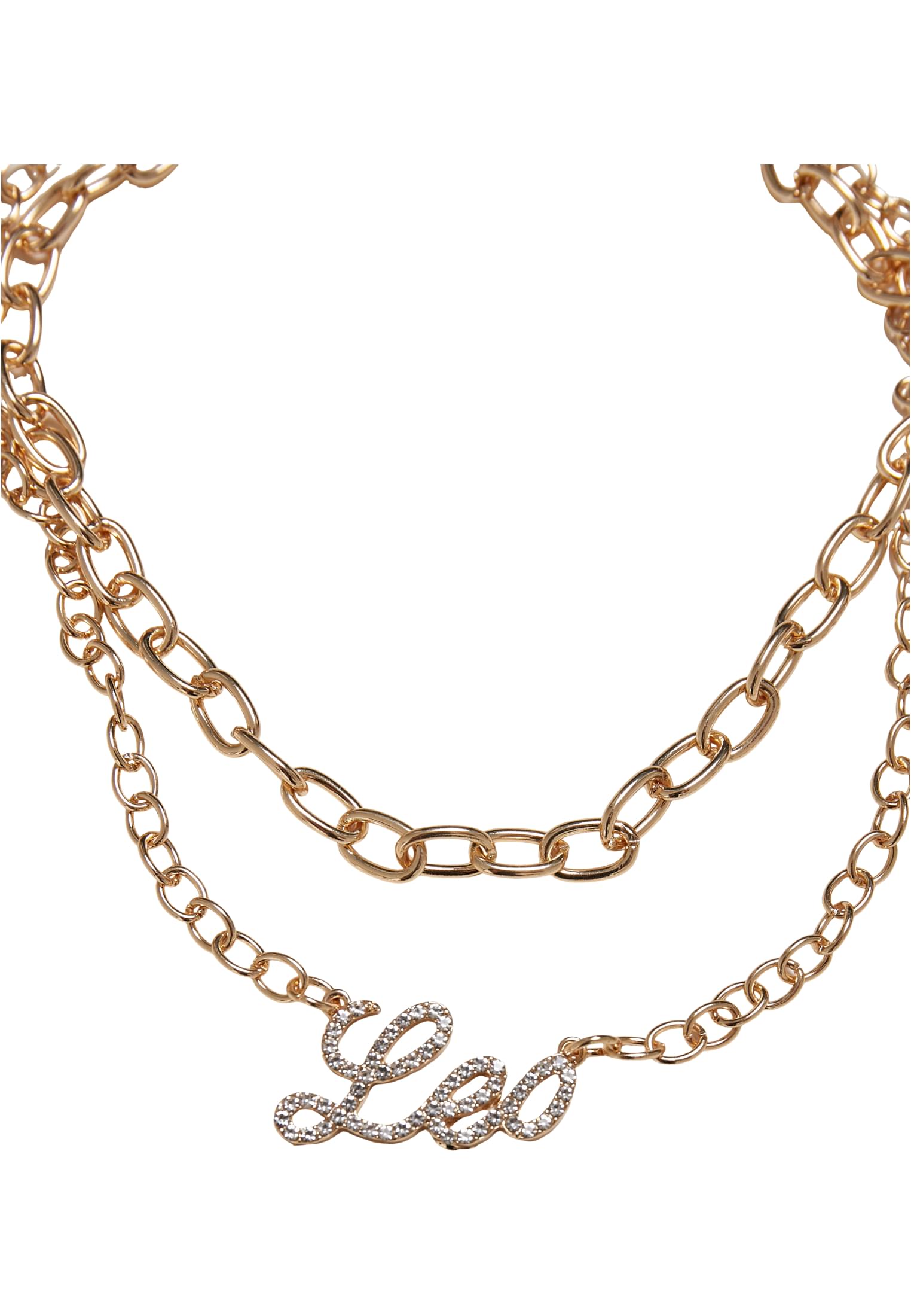 Diamond Zodiac Golden Necklace | leo