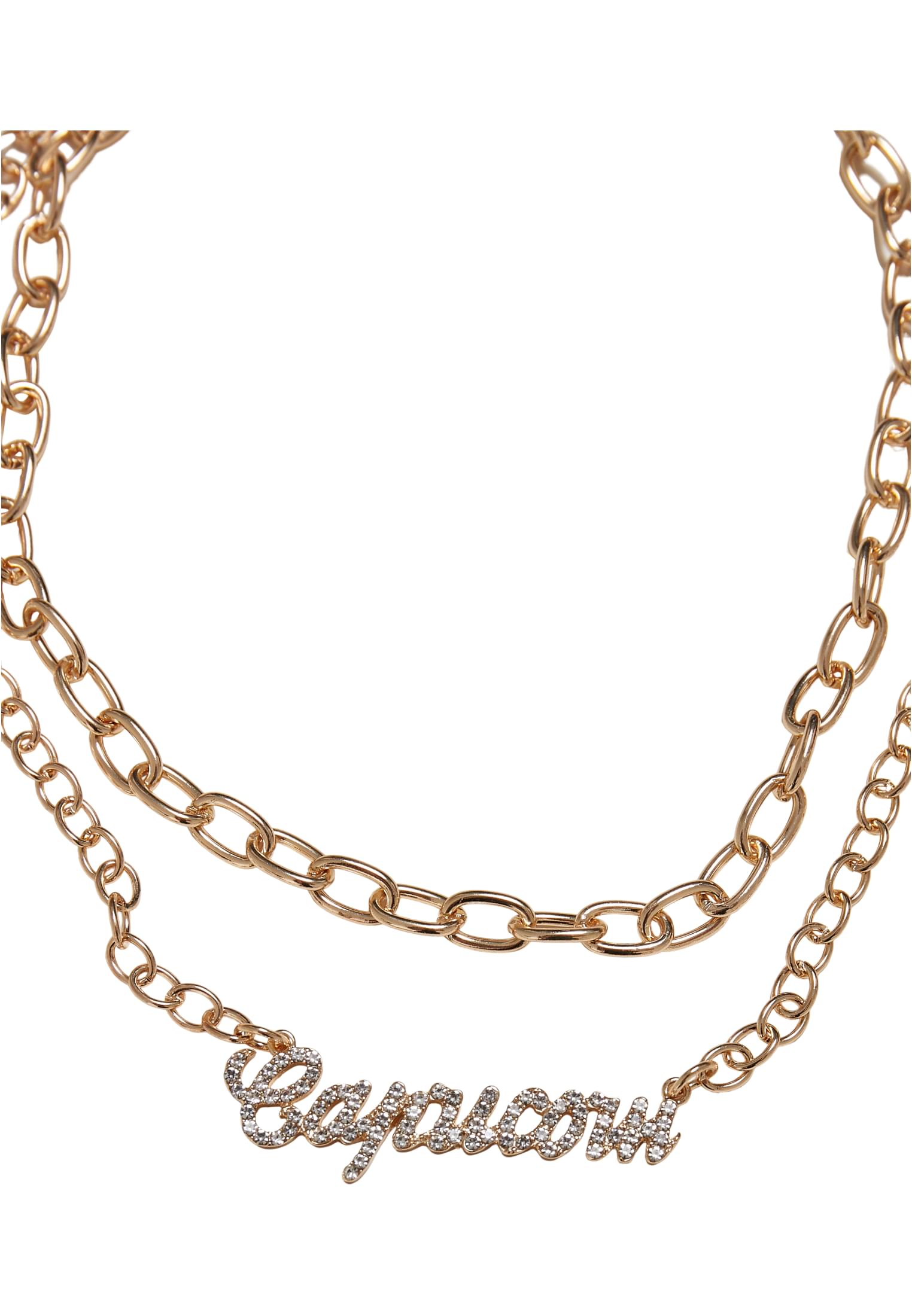 Diamond Zodiac Golden Necklace | capricorn