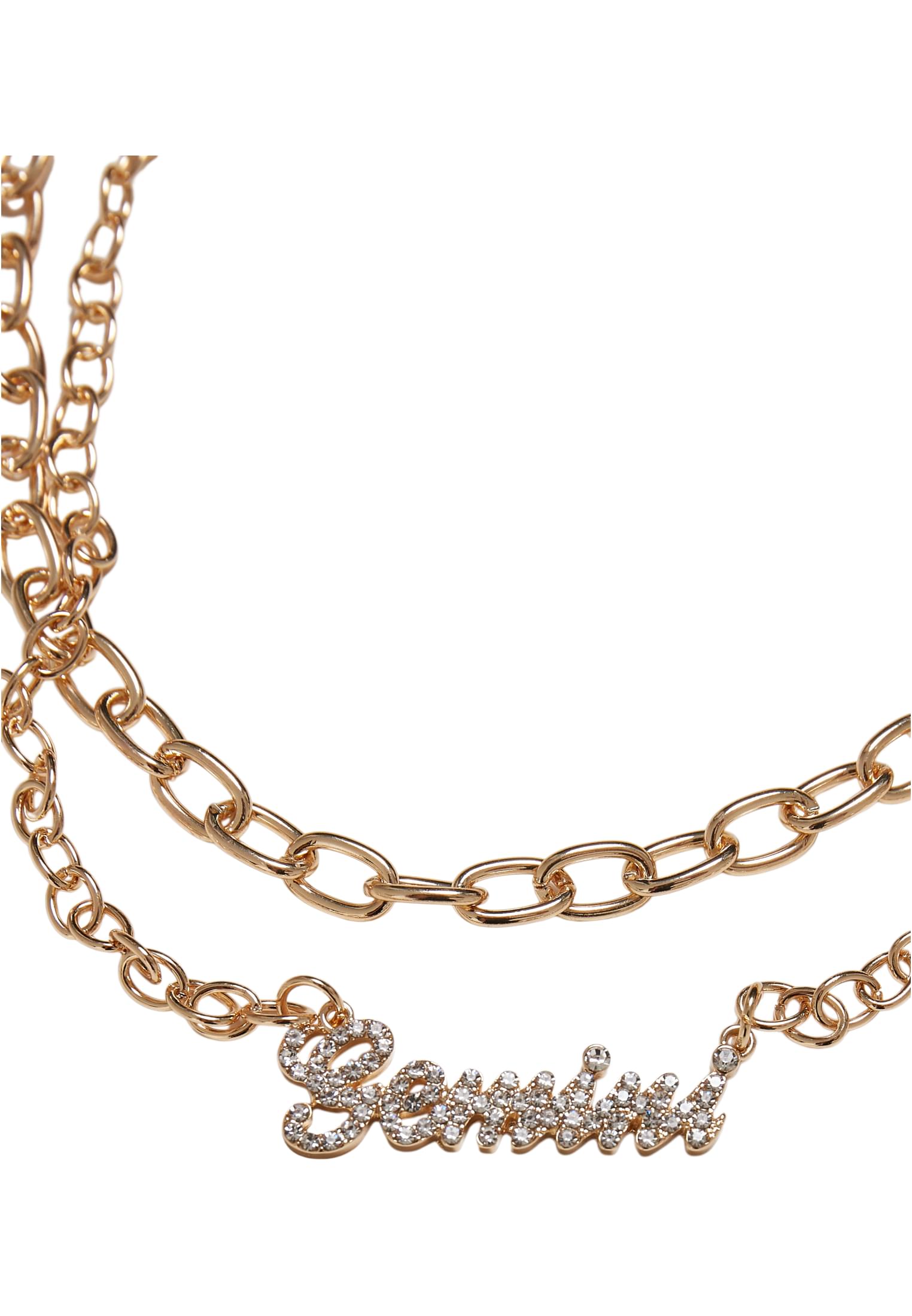 Diamond Zodiac Golden Necklace | gemini