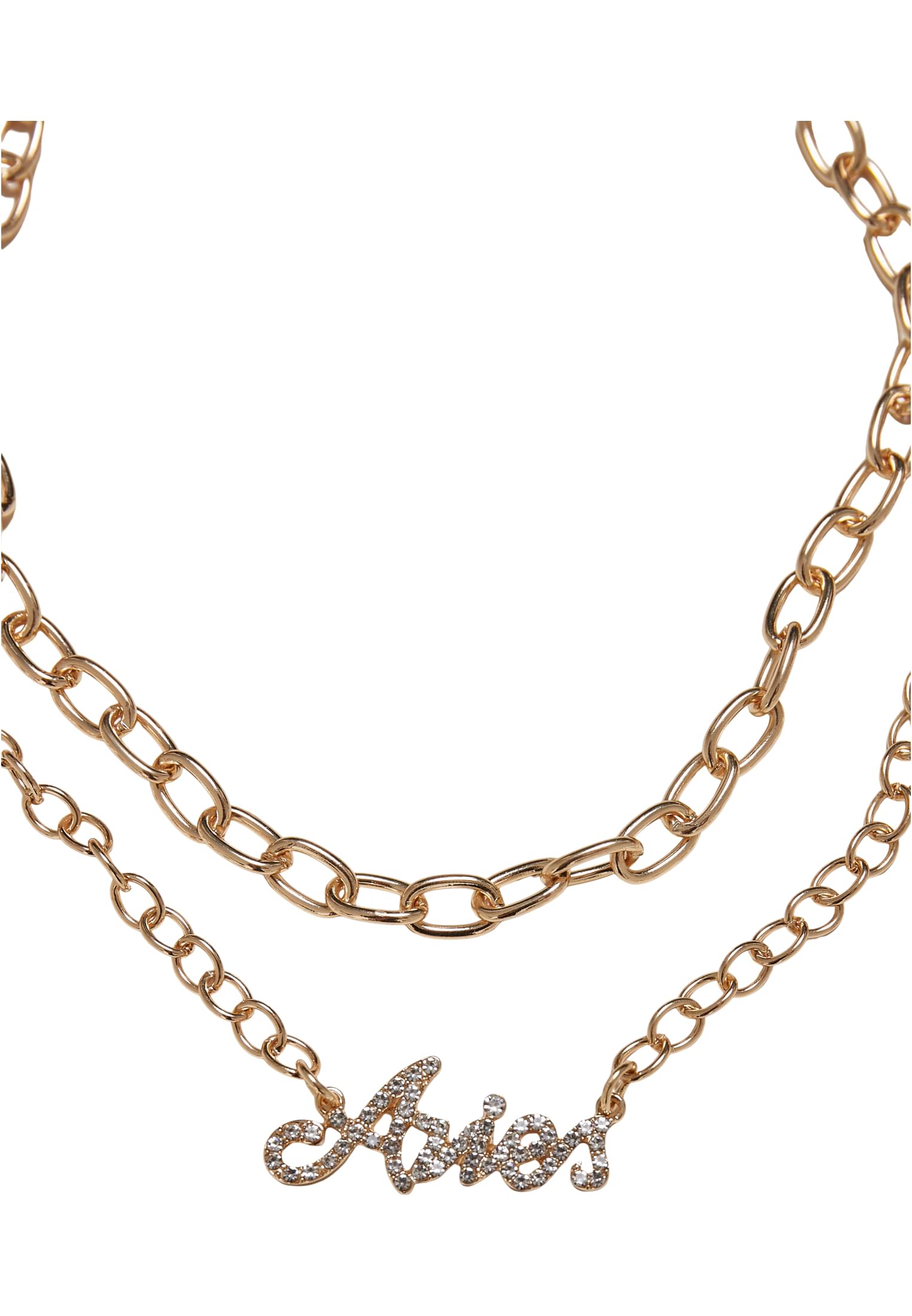 Diamond Zodiac Golden Necklace | aries