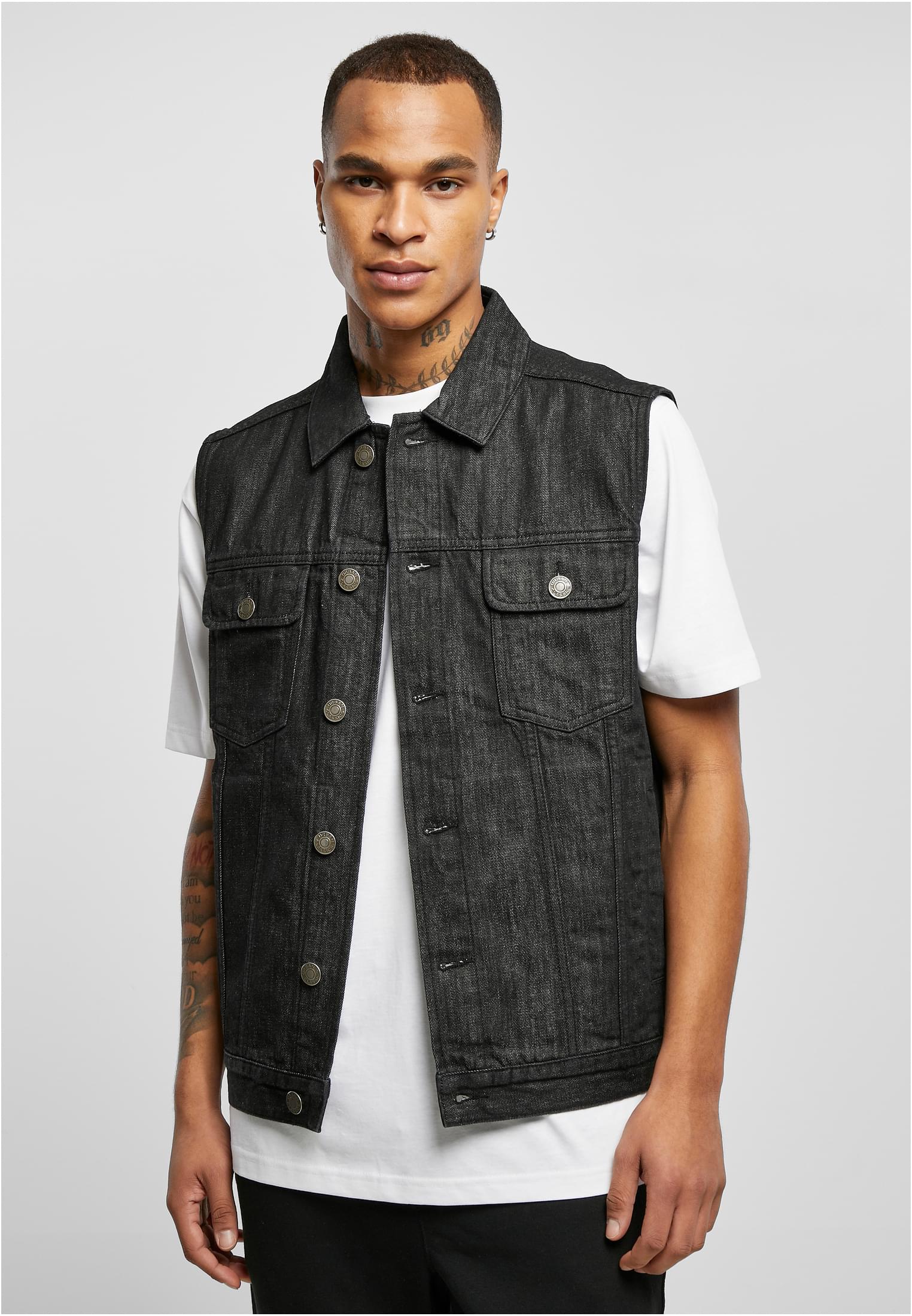 Denim Vest | black washed