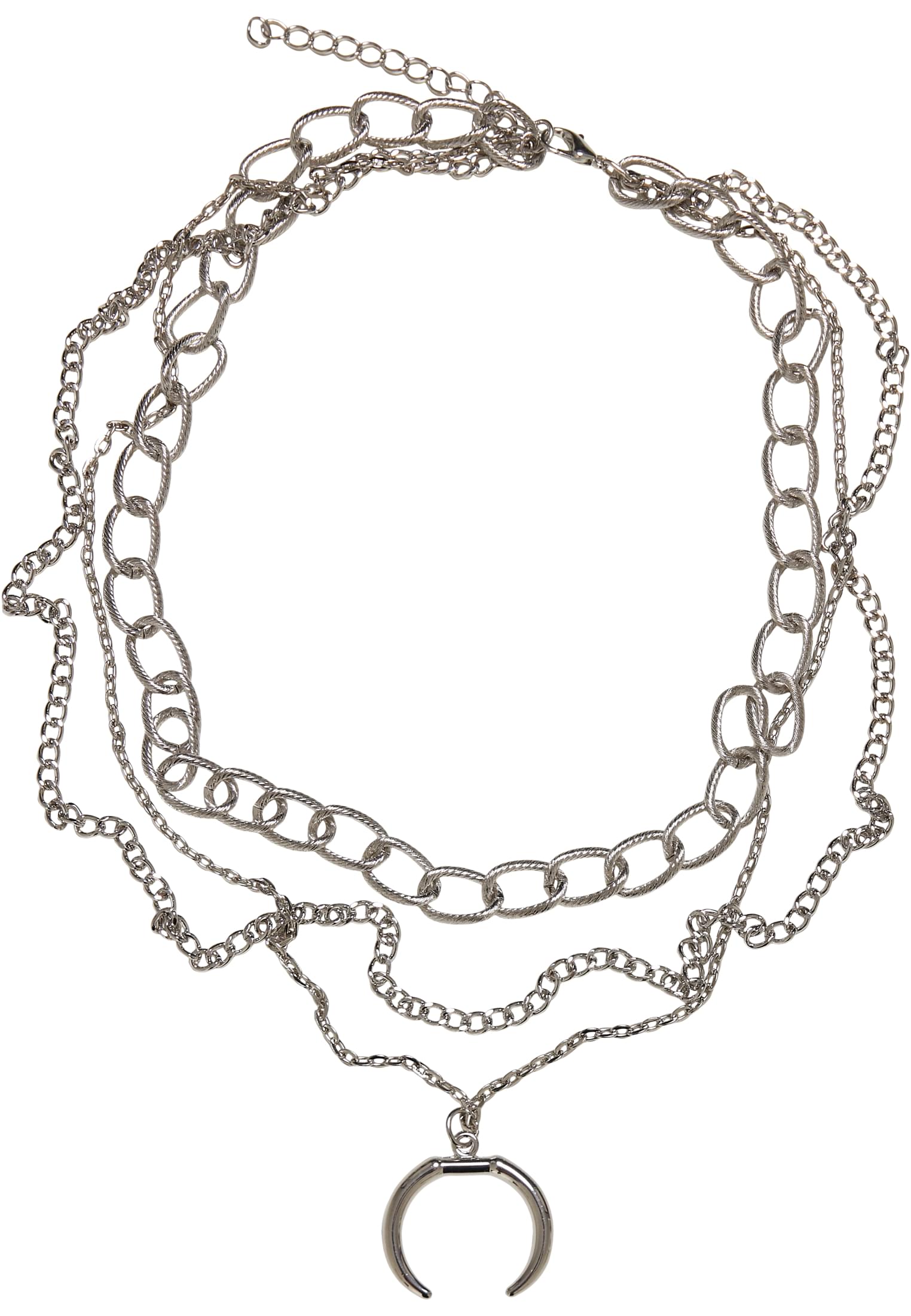 Open Ring Layering Necklace | silver