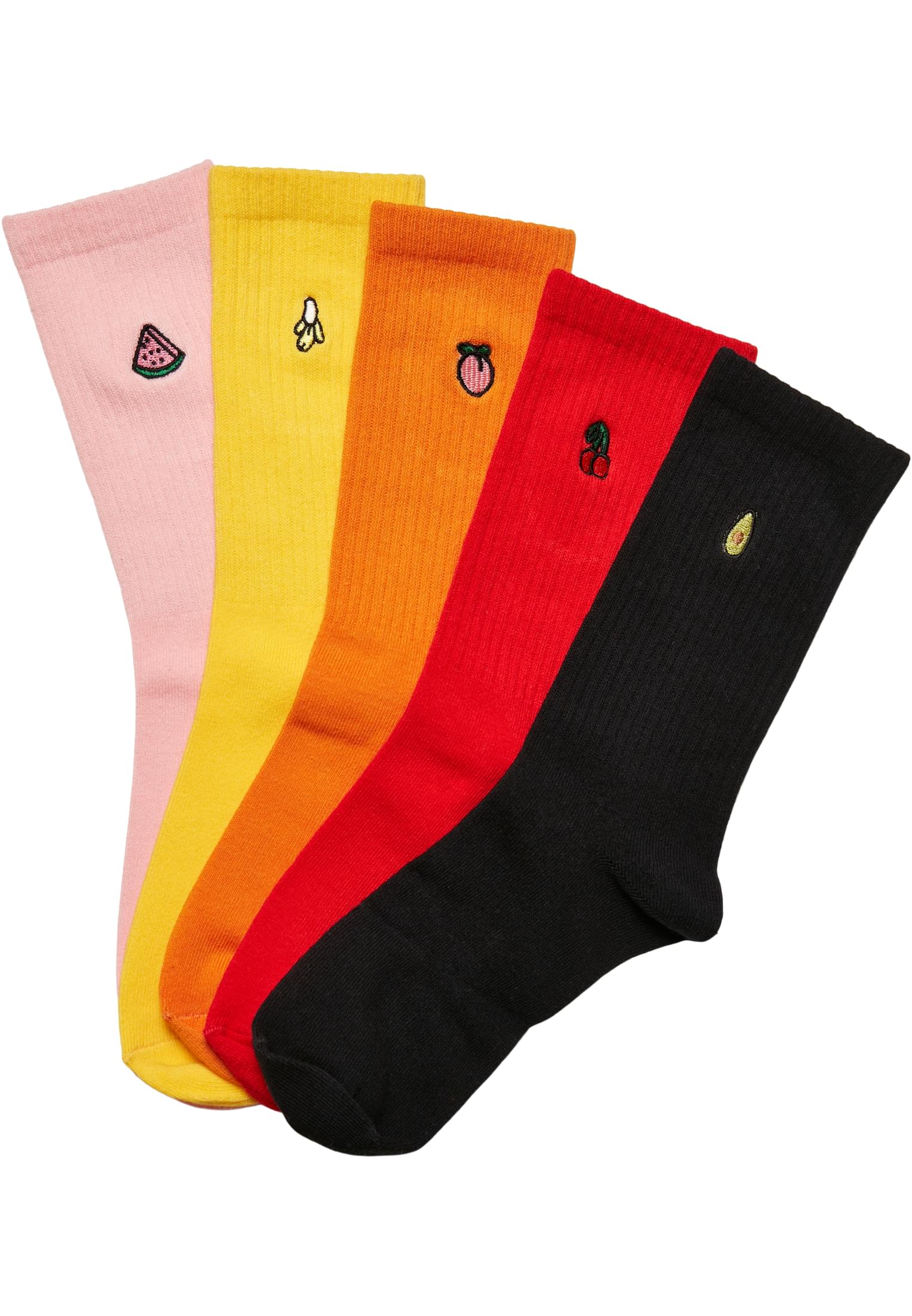 Fruit Embroidery Socks 5-Pack | multicolor