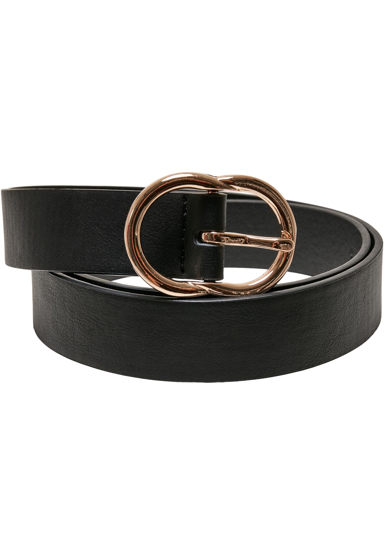 Small Ring Buckle Belt | black/gold