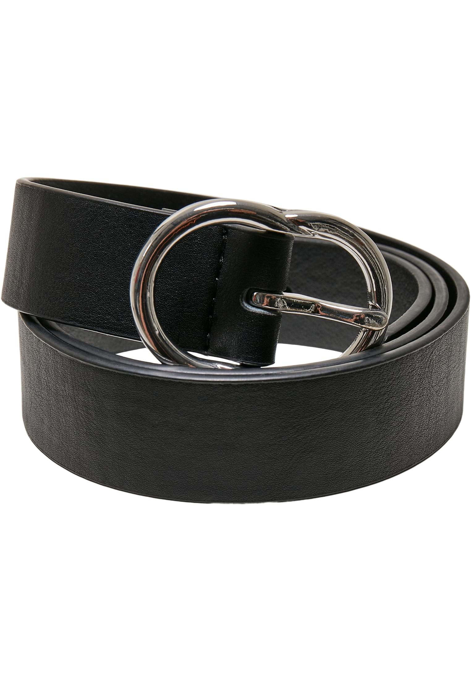 Small Ring Buckle Belt | black/silver