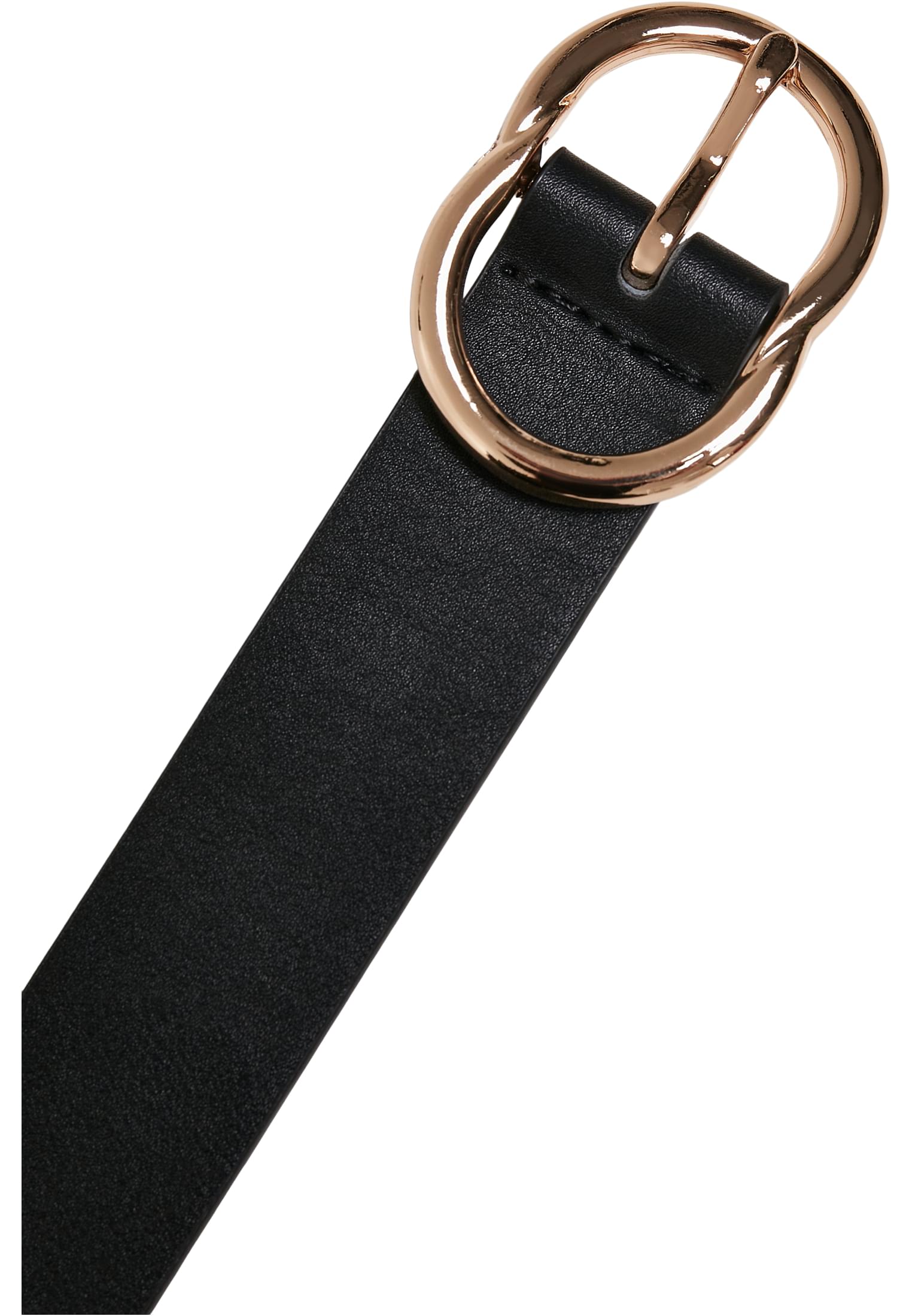 Small Ring Buckle Belt | black/gold