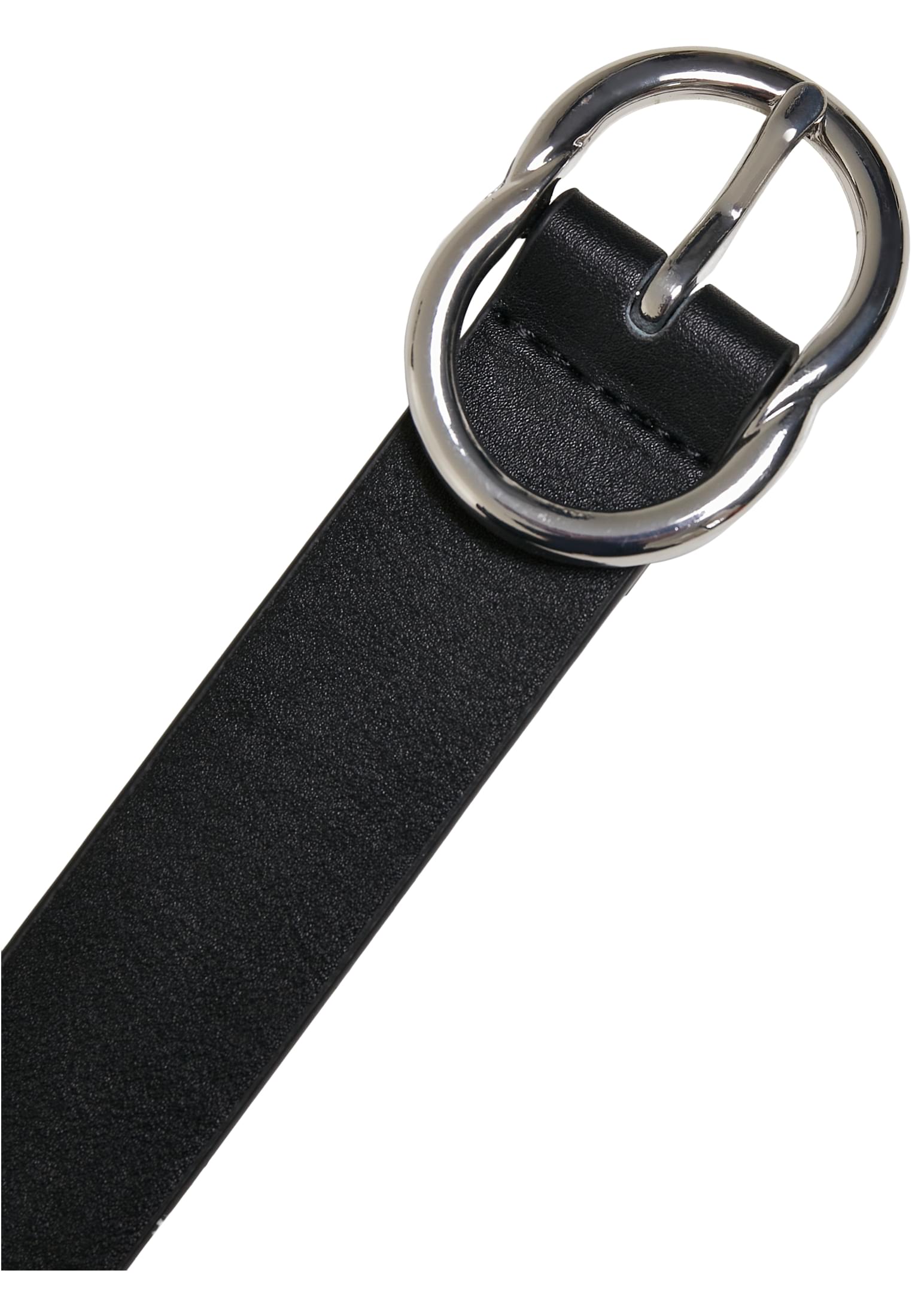 Small Ring Buckle Belt | black/silver