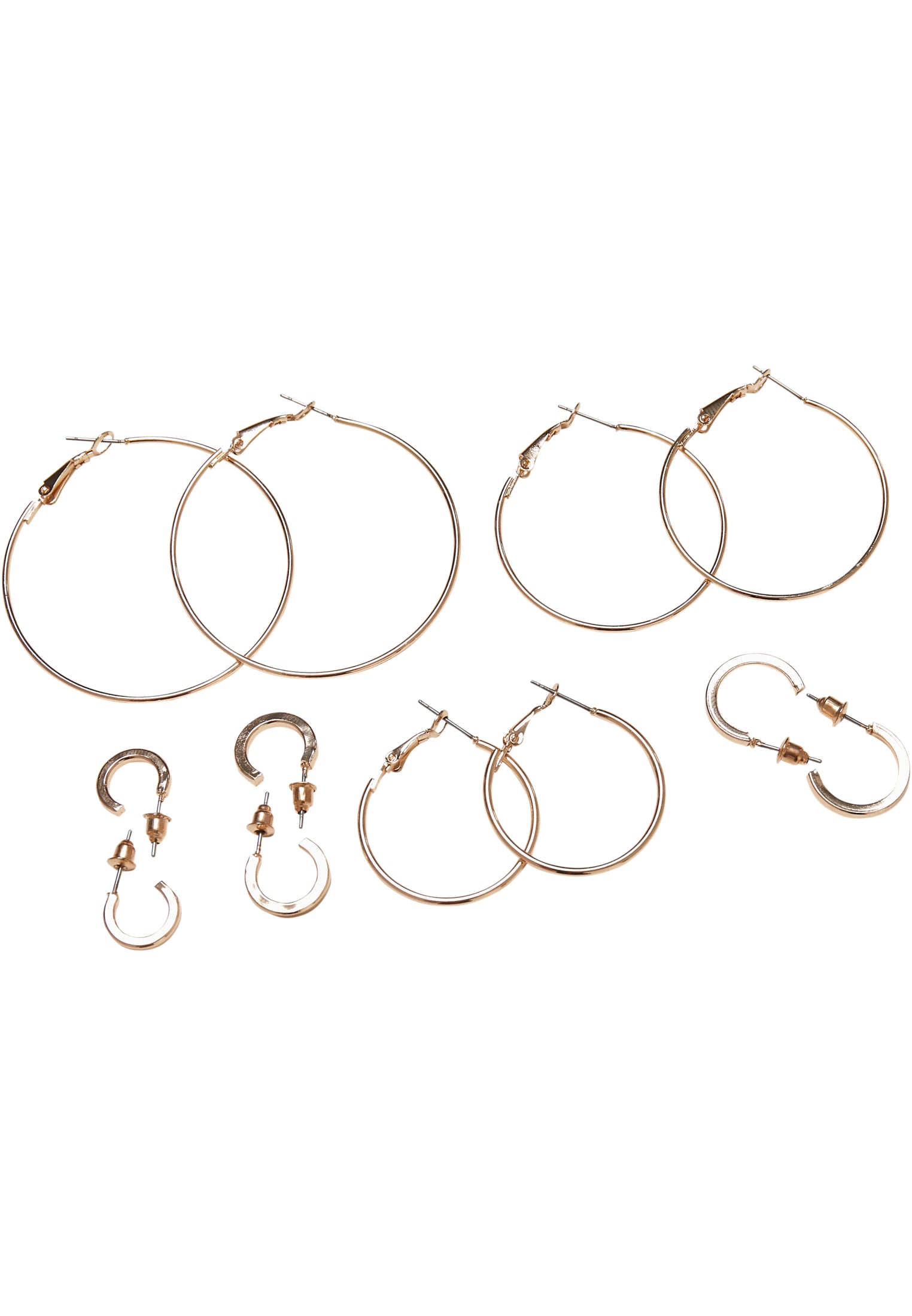 Basic Hoop Earrings 6-Pack | gold