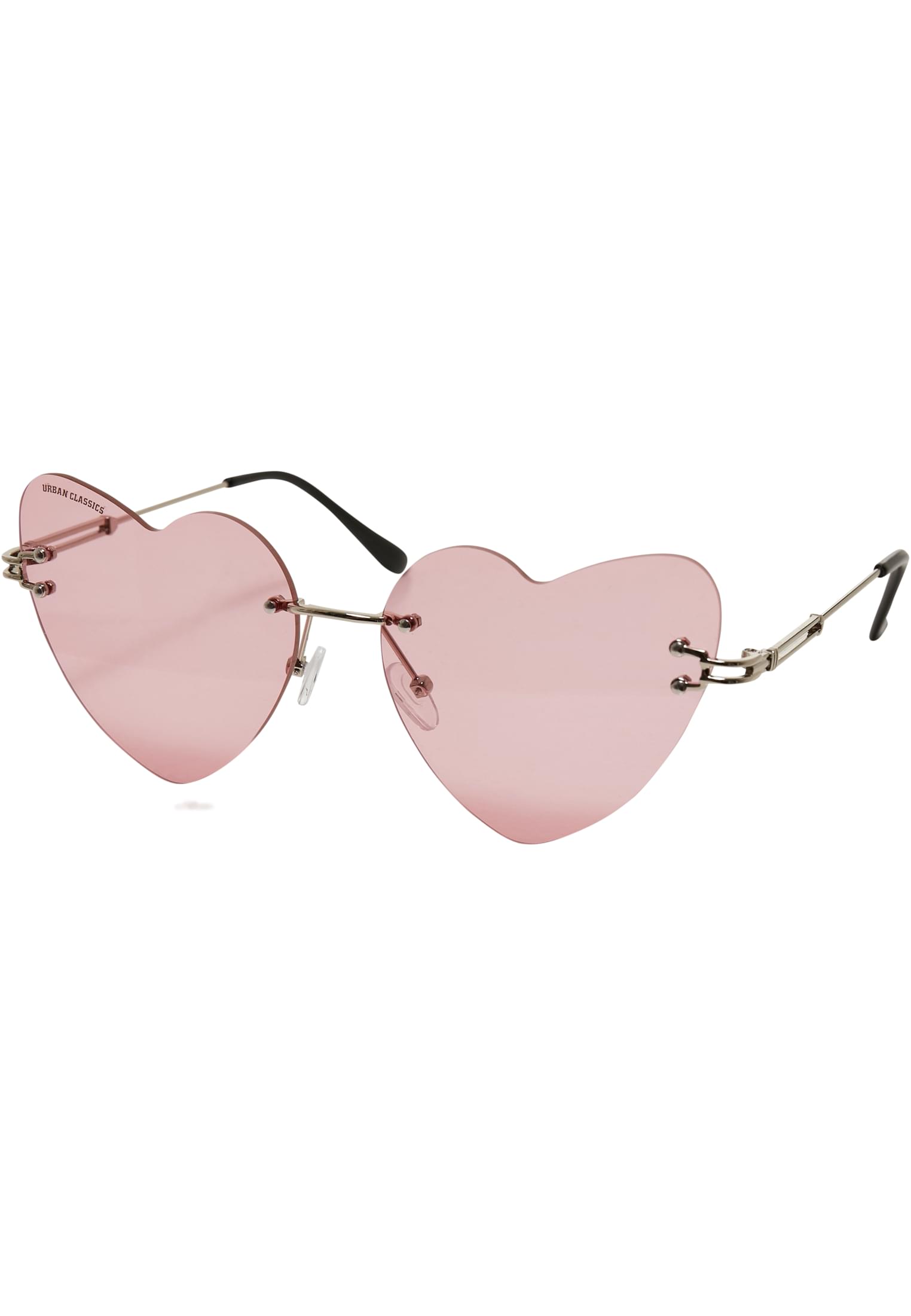 Sunglasses Heart With Chain | rose/silver