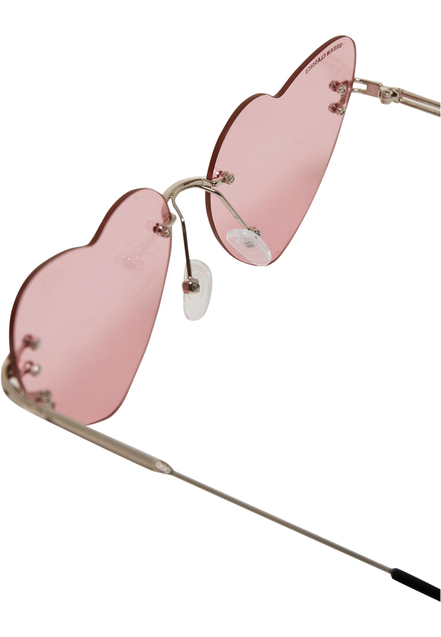 Sunglasses Heart With Chain | rose/silver