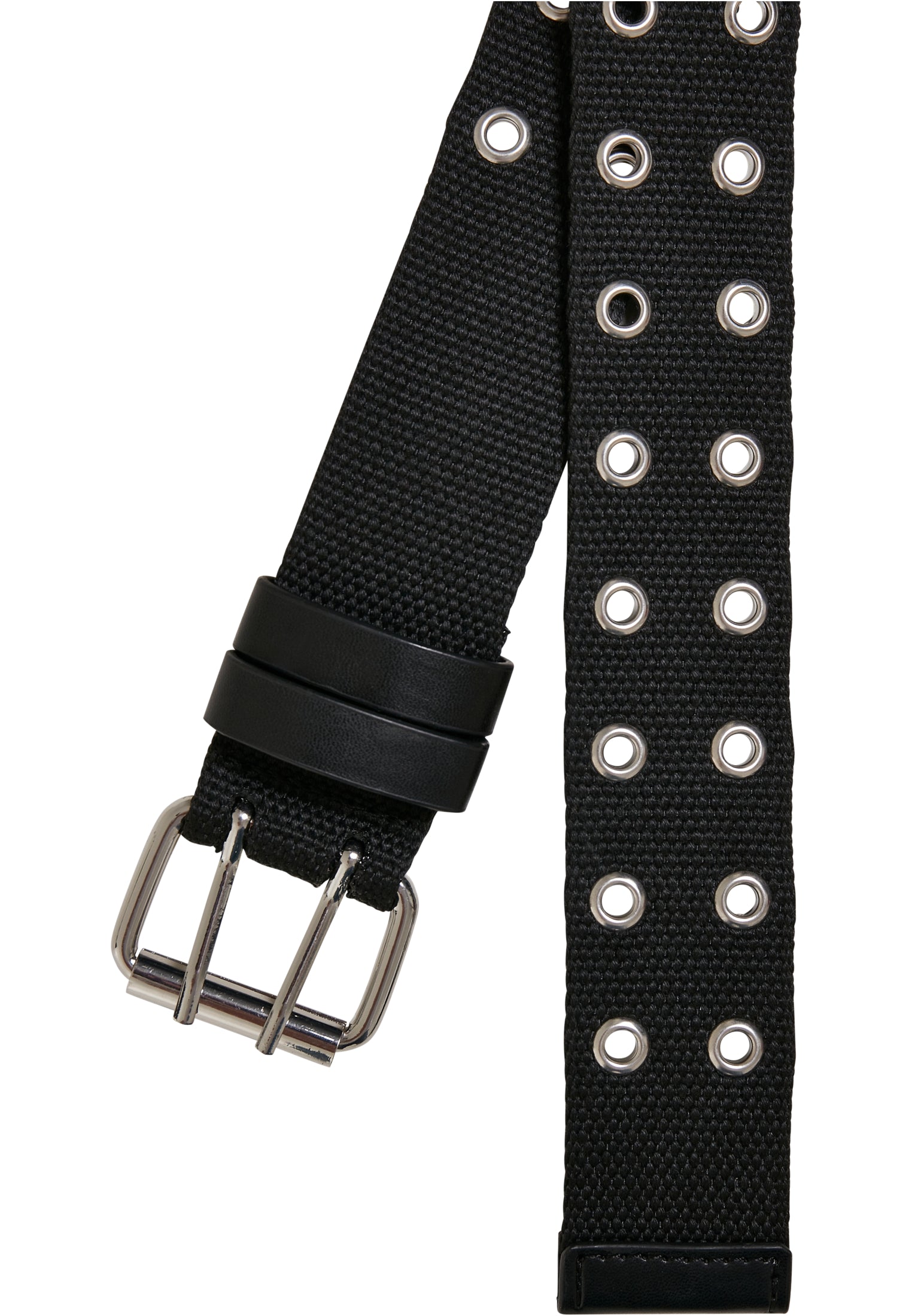 Polyester Eyelet Belt | black/silver