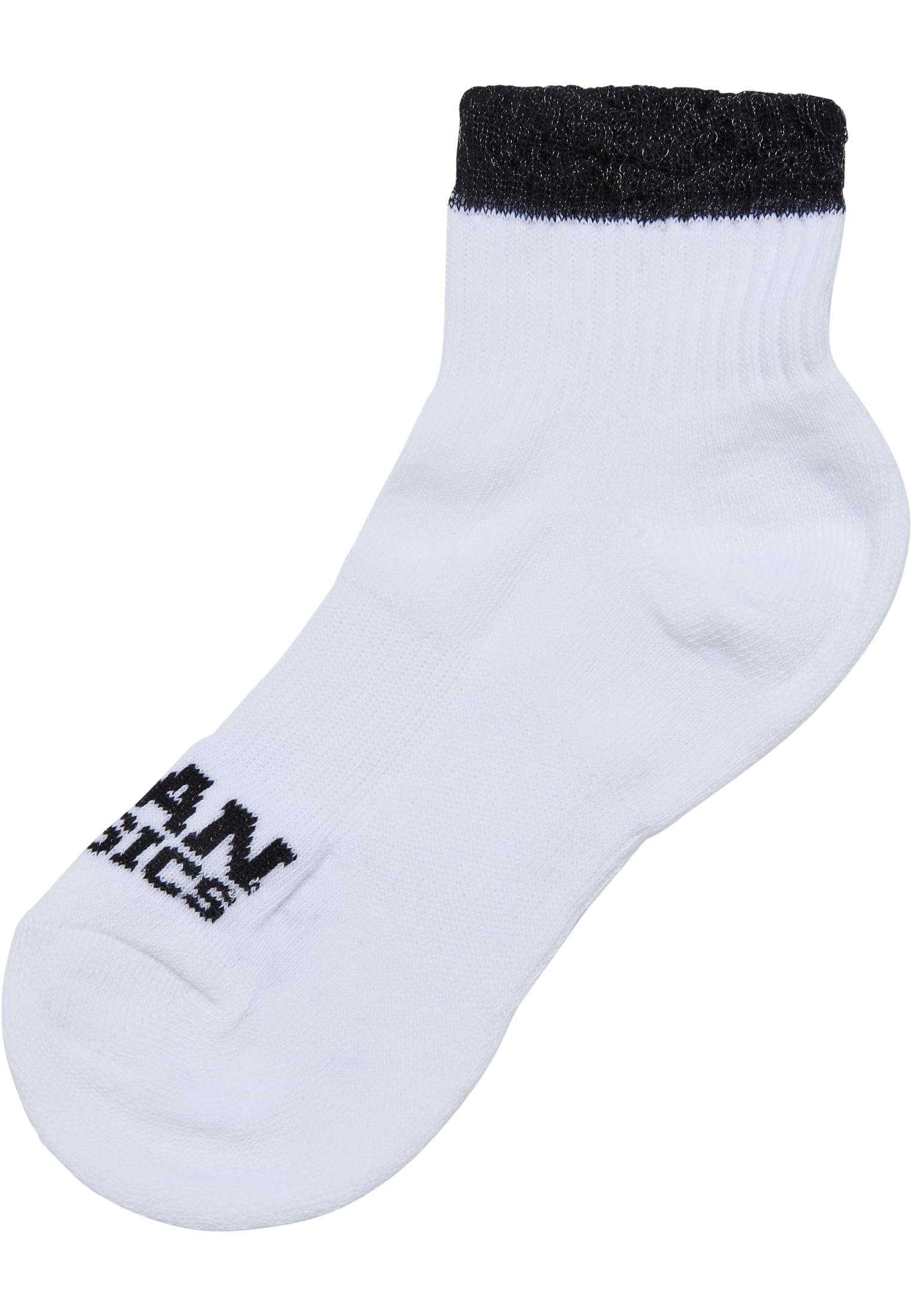 Colored Lace Cuff Socks 5-Pack | black/white