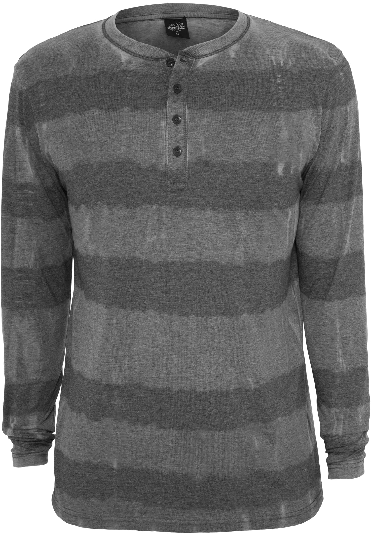 Fantasy Stripe Burnout L/S Henley | darkgrey