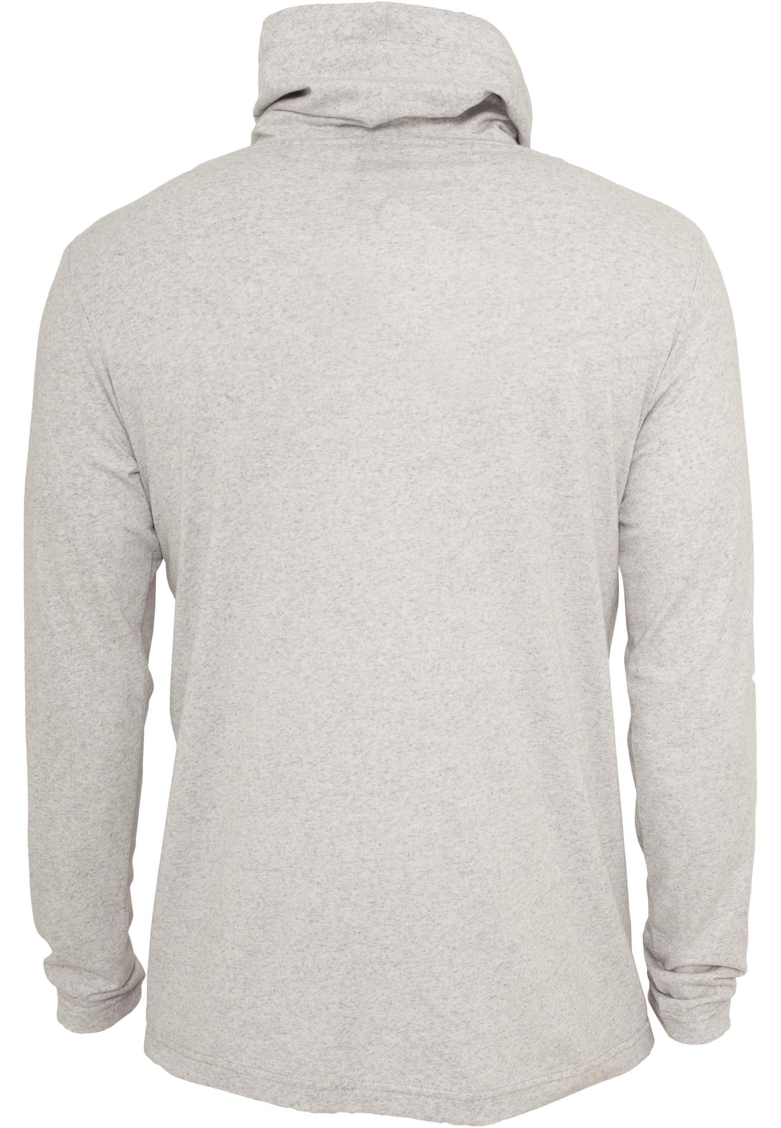 Melange High Neck L/S Tee | lightgrey