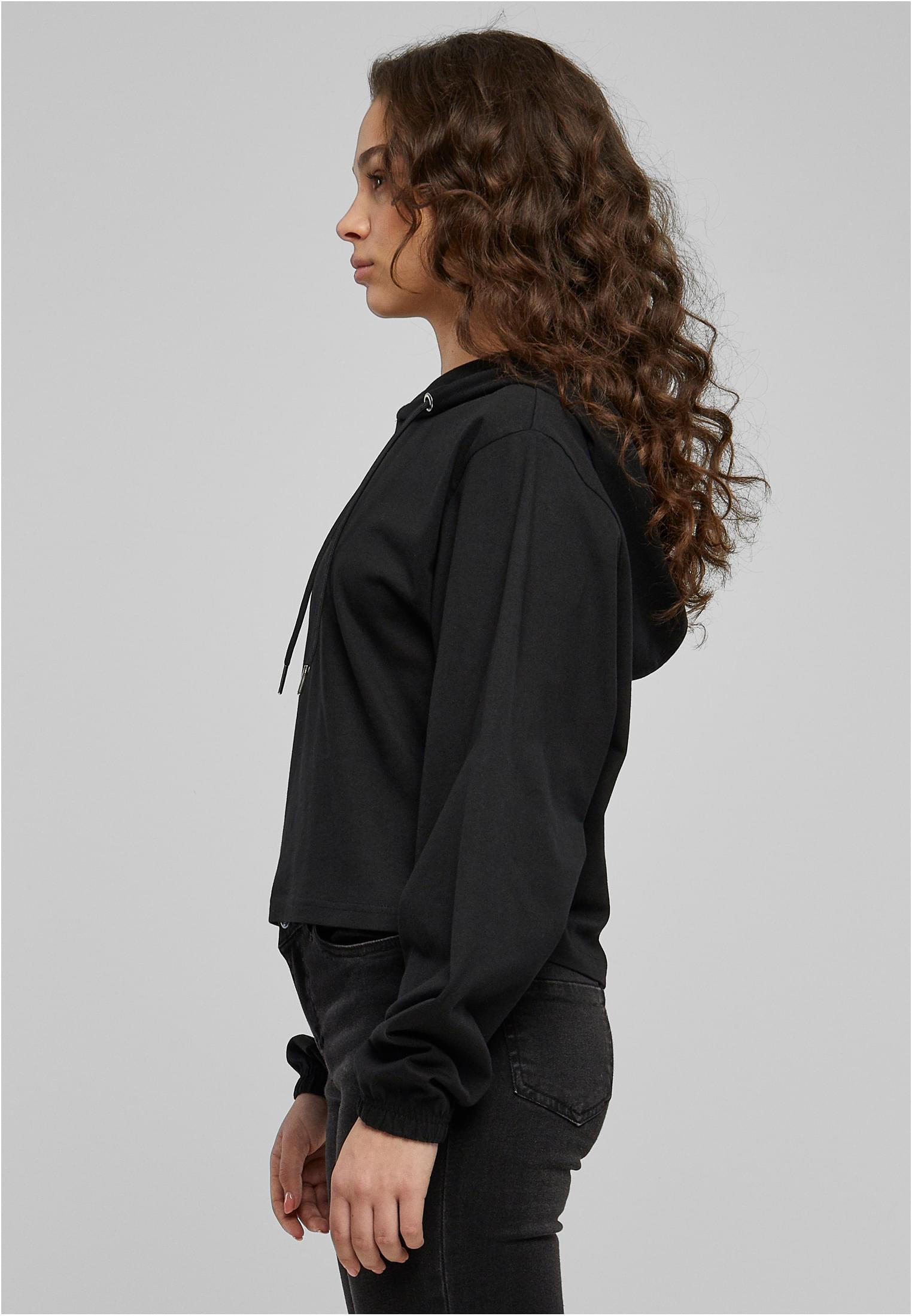 Ladies Heavy Short Hoody | black