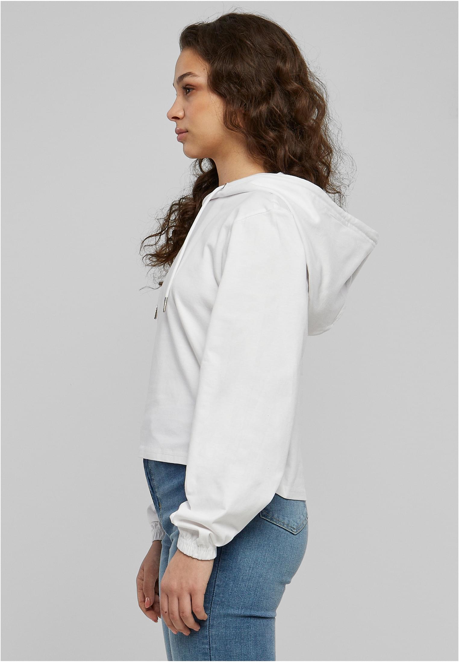 Ladies Heavy Short Hoody | white