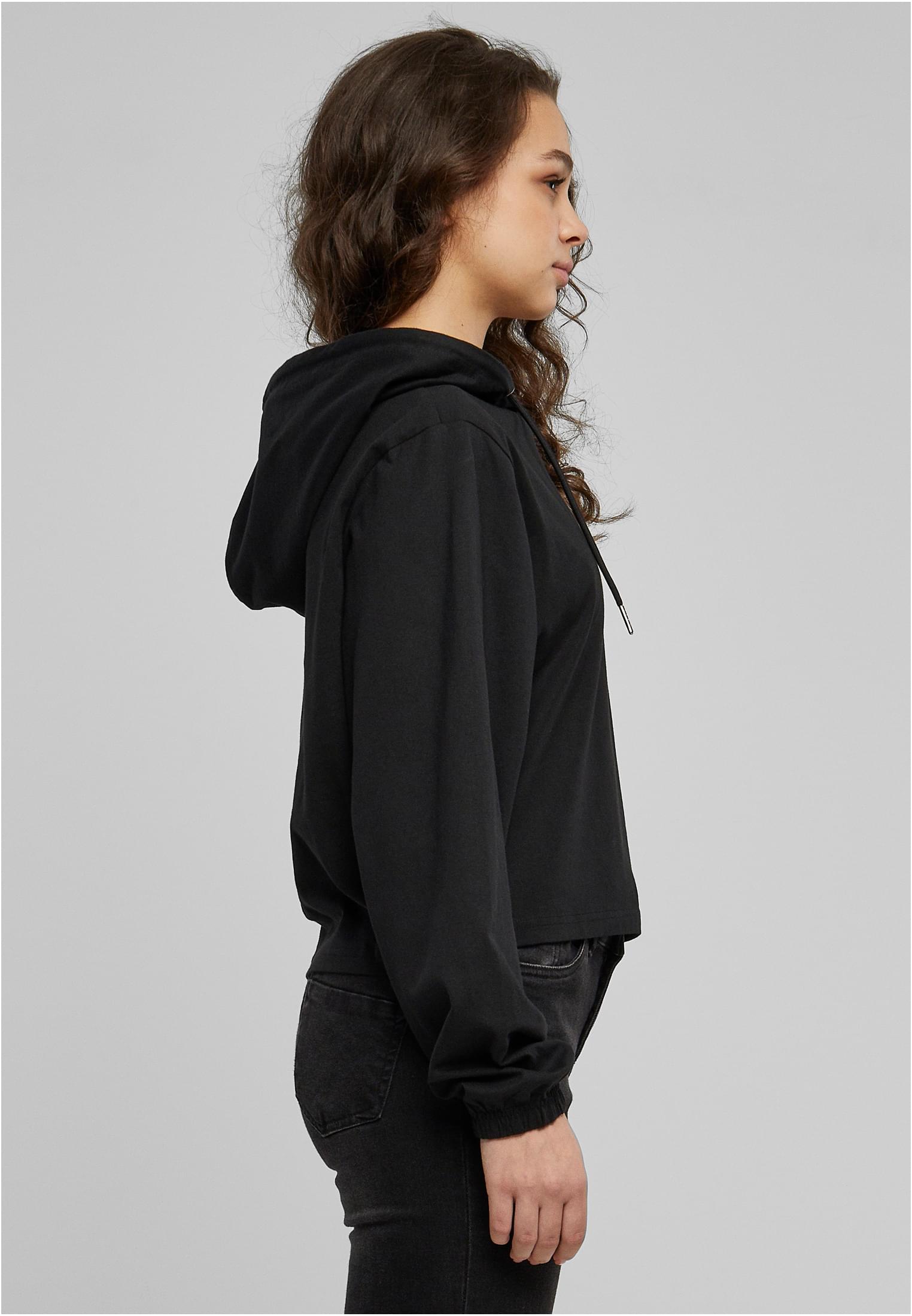 Ladies Heavy Short Hoody | black