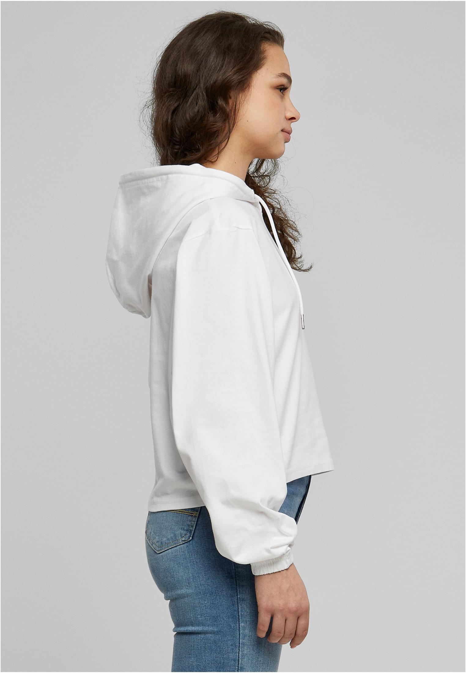 Ladies Heavy Short Hoody | white