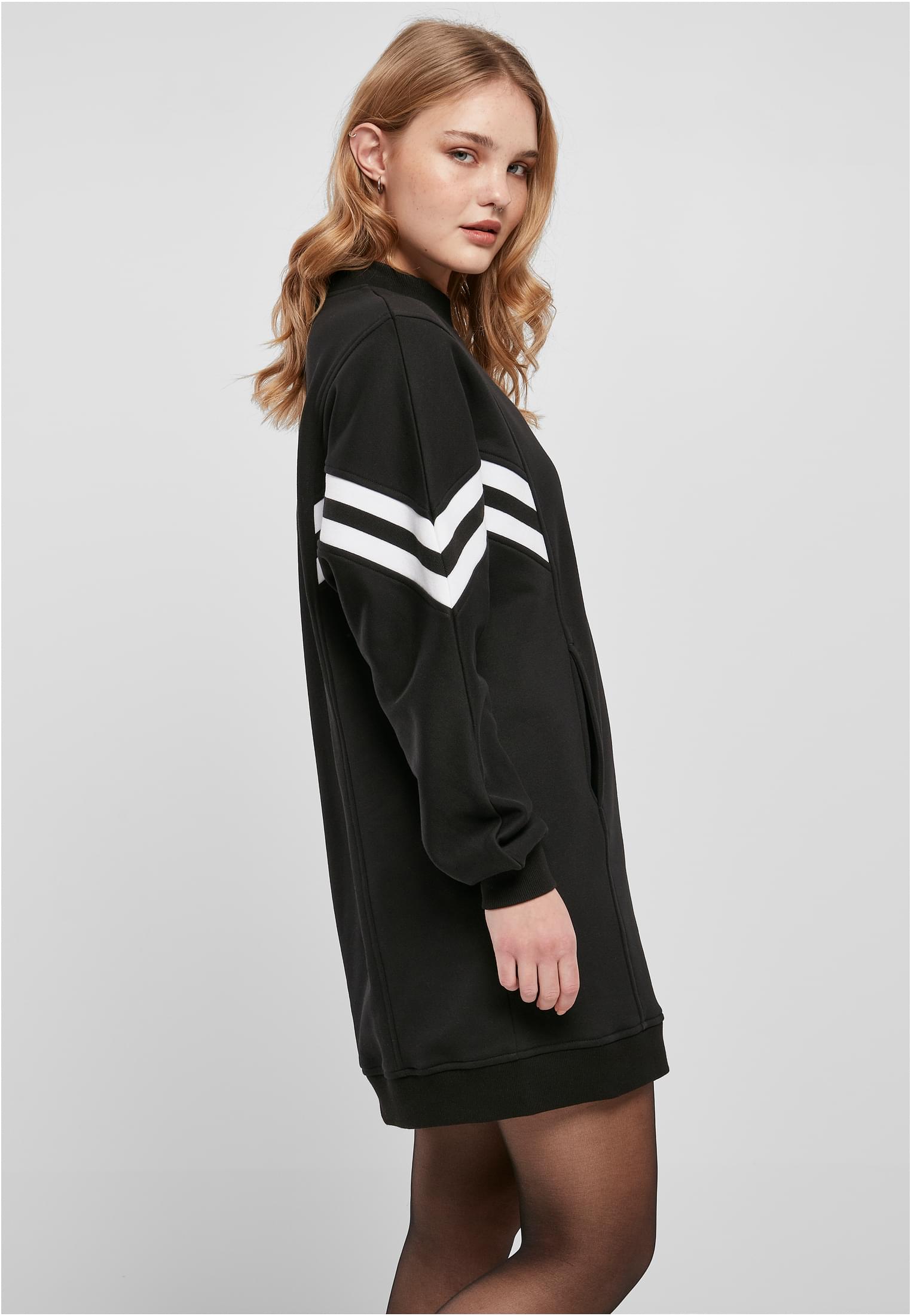 Ladies Oversized College Sweat Dress | black